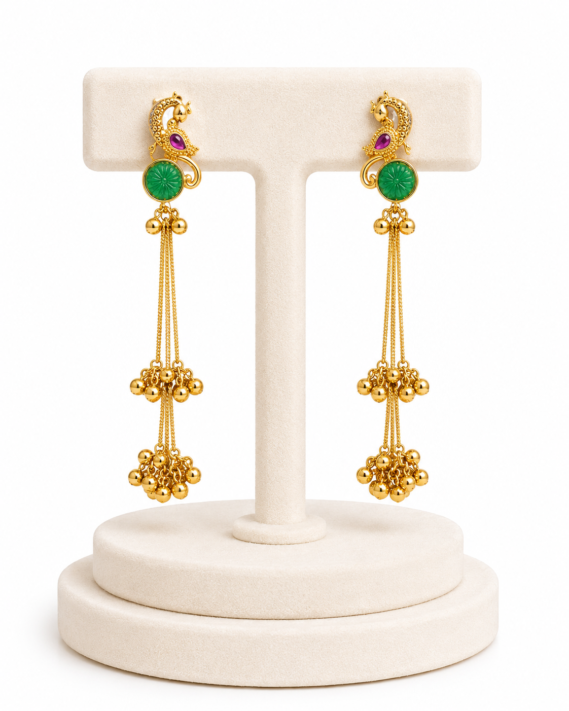 Neelam Noor Long Tassel Earrings - Pabeena
