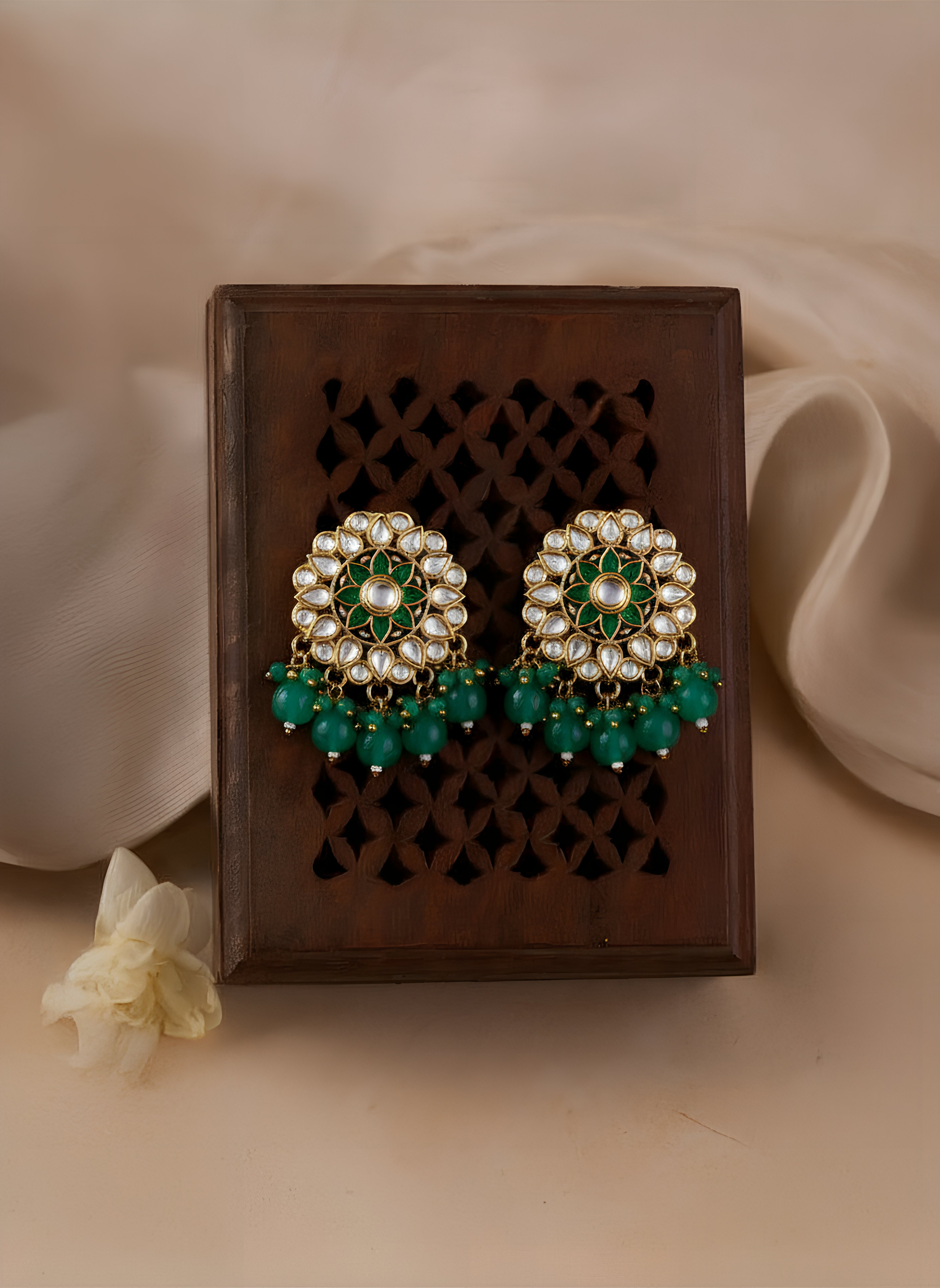 Pachha Gul Mandala Earrings - Pabeena