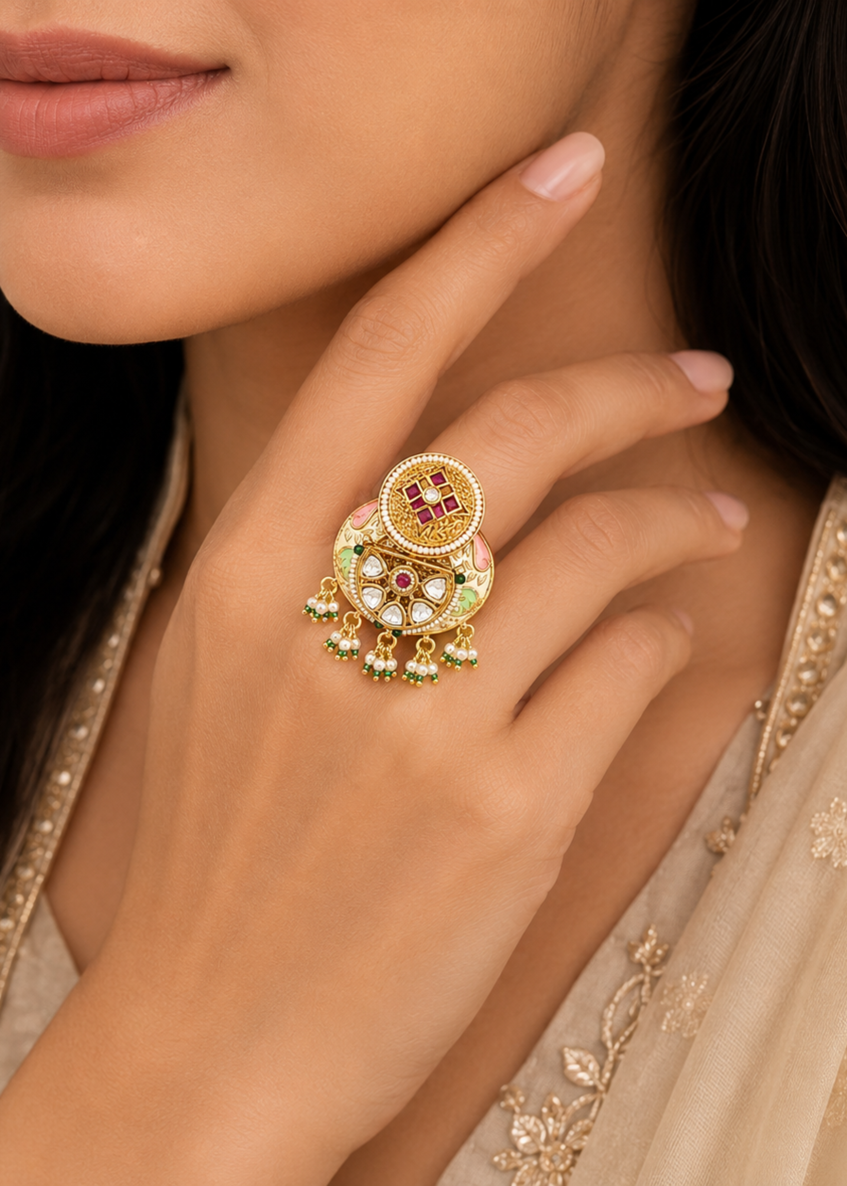 Gulnaar Heritage Ring - Pabeena
