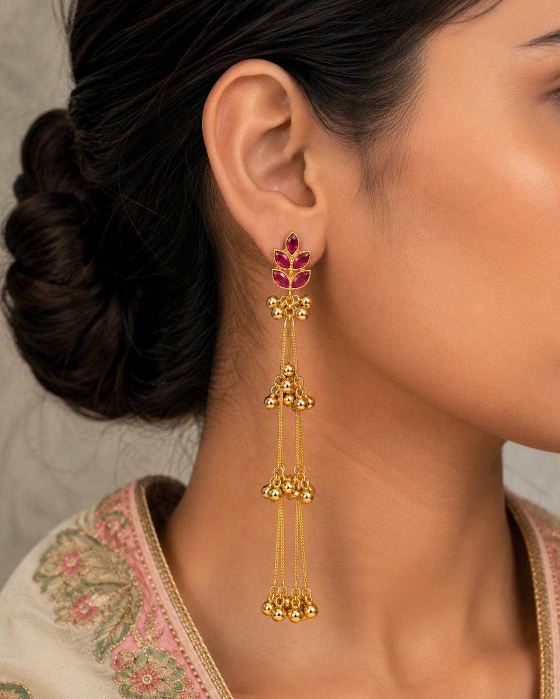 Pallav Long Tassel Earrings - Pabeena