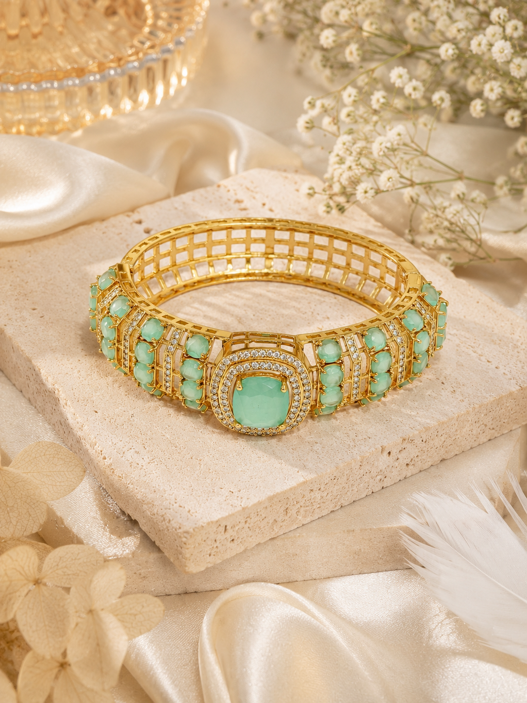 Mint Royale Statement Cuff – view 3 – Pabeena