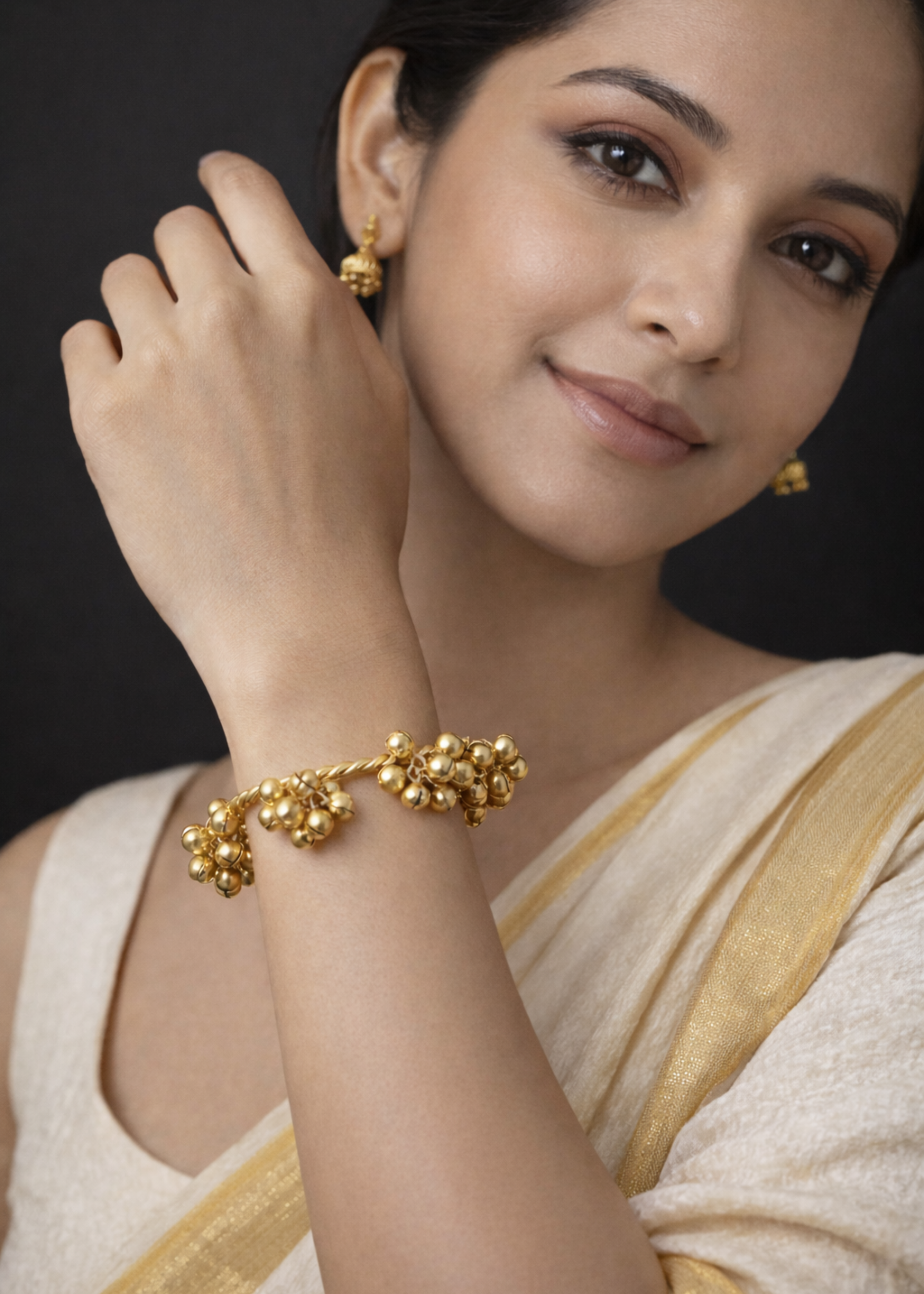 Swarna Ghungroo Kada Bracelet - Pabeena
