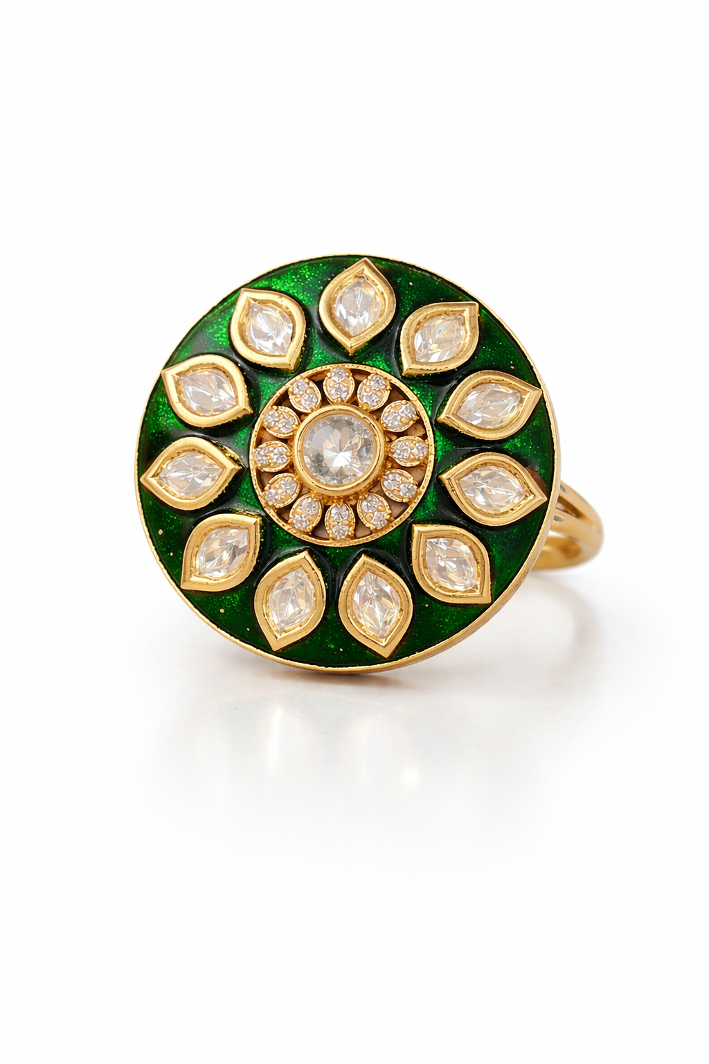 Emerald Noor Moissanite Statement Ring - Pabeena