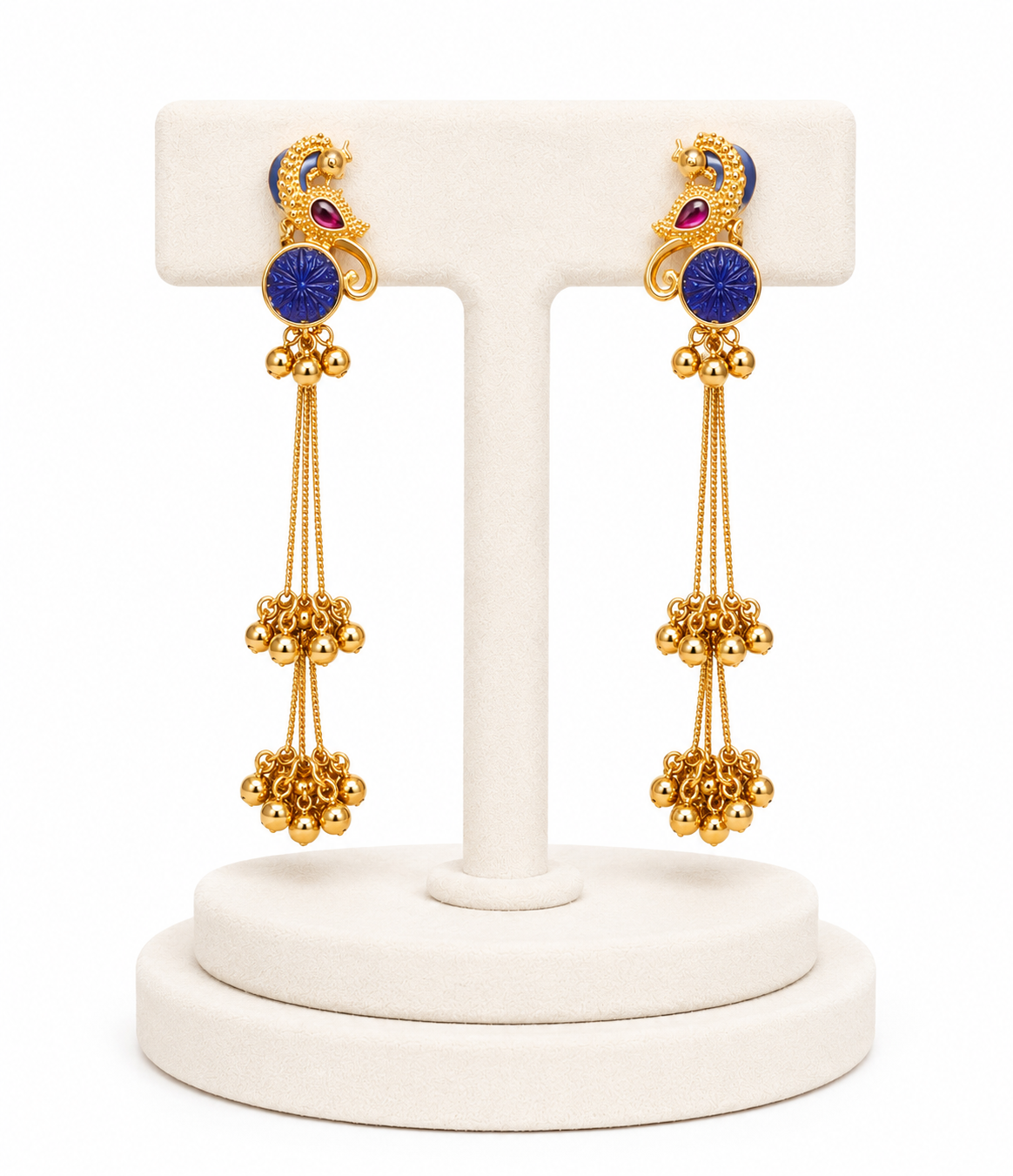 Neelam Noor Long Tassel Earrings - Pabeena