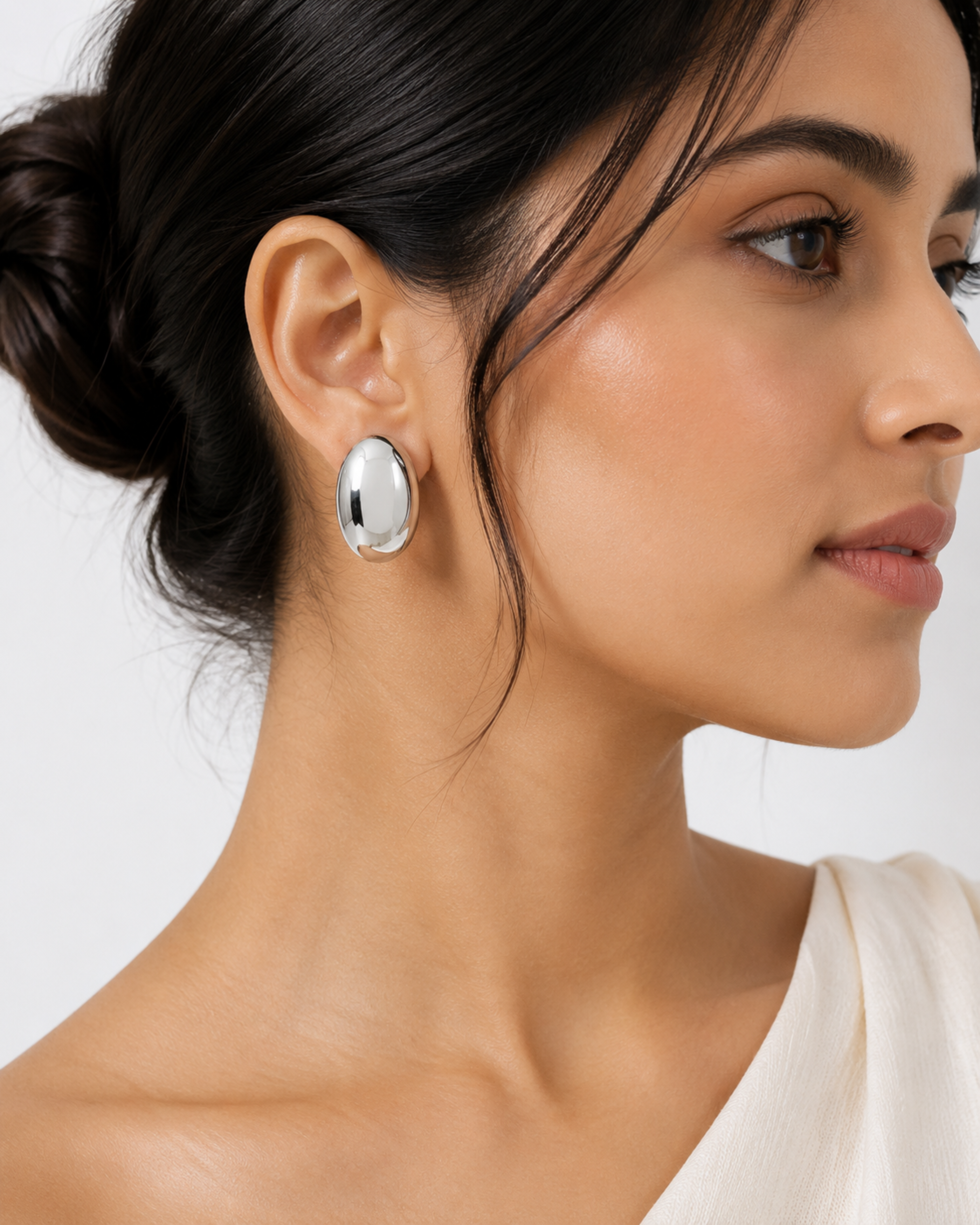 Eclipse Dome Earrings – view 3 – Pabeena