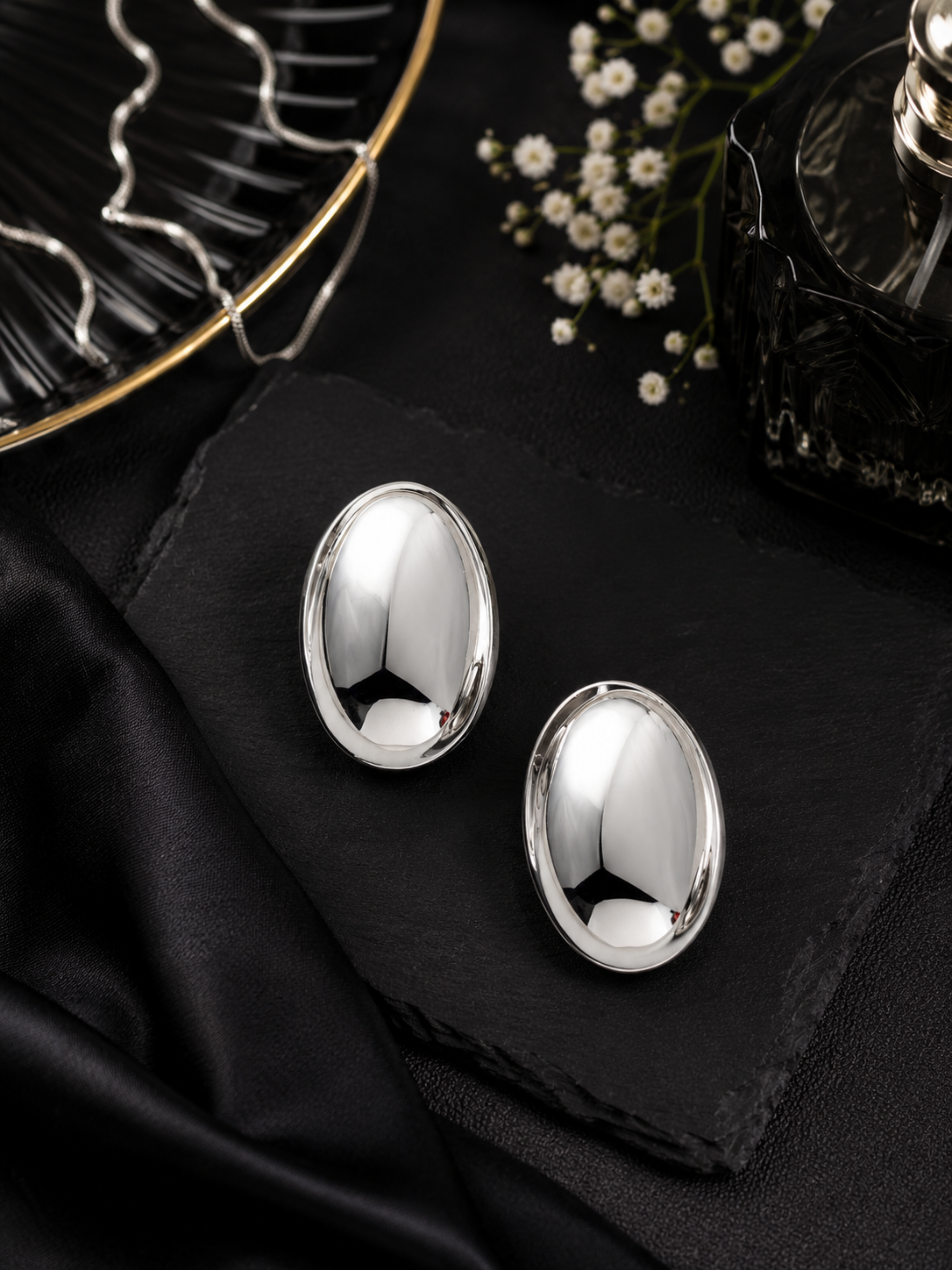 Eclipse Dome Earrings – view 4 – Pabeena