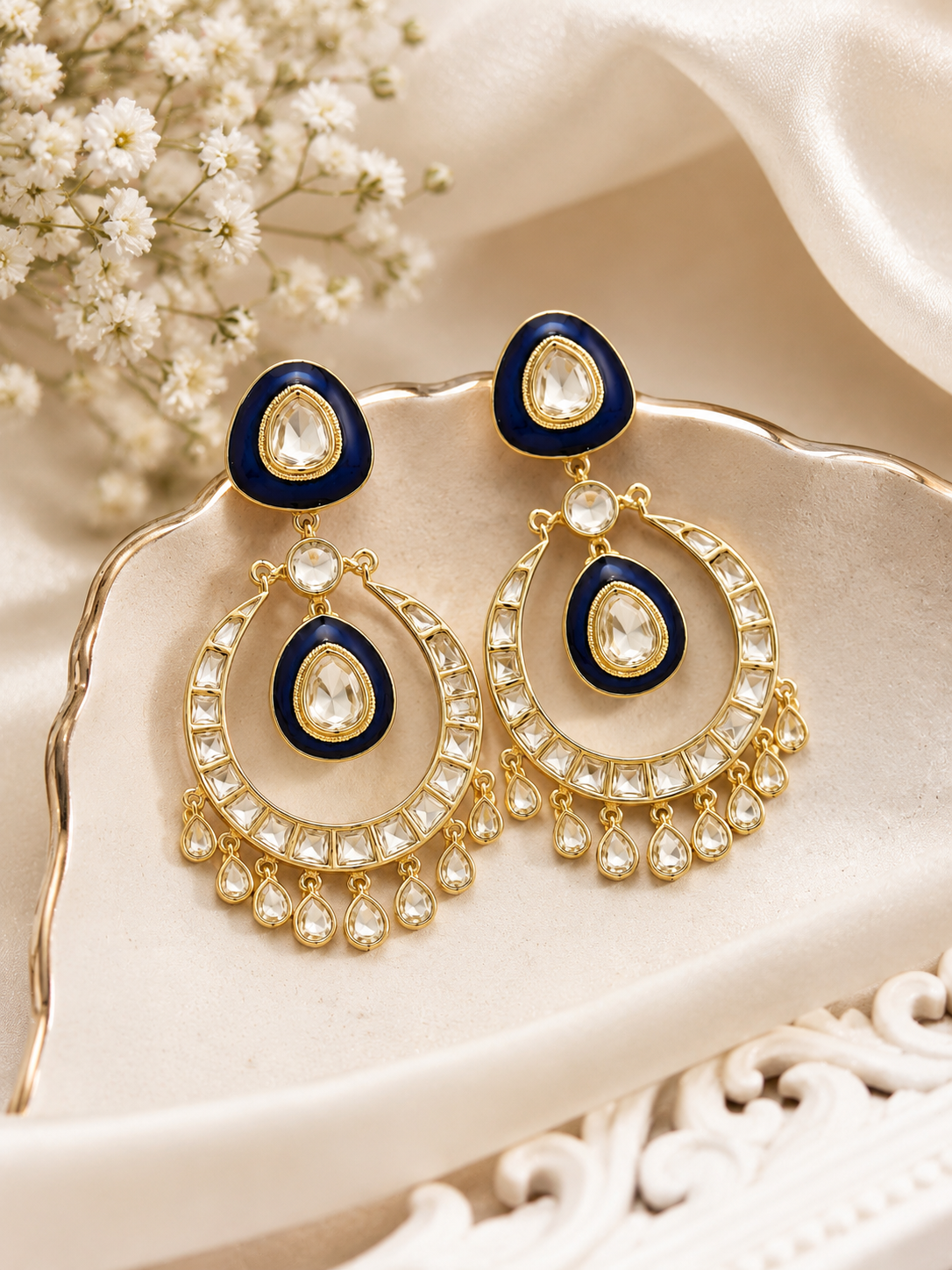 Neel Noor Chandrika Earrings – view 3 – Pabeena