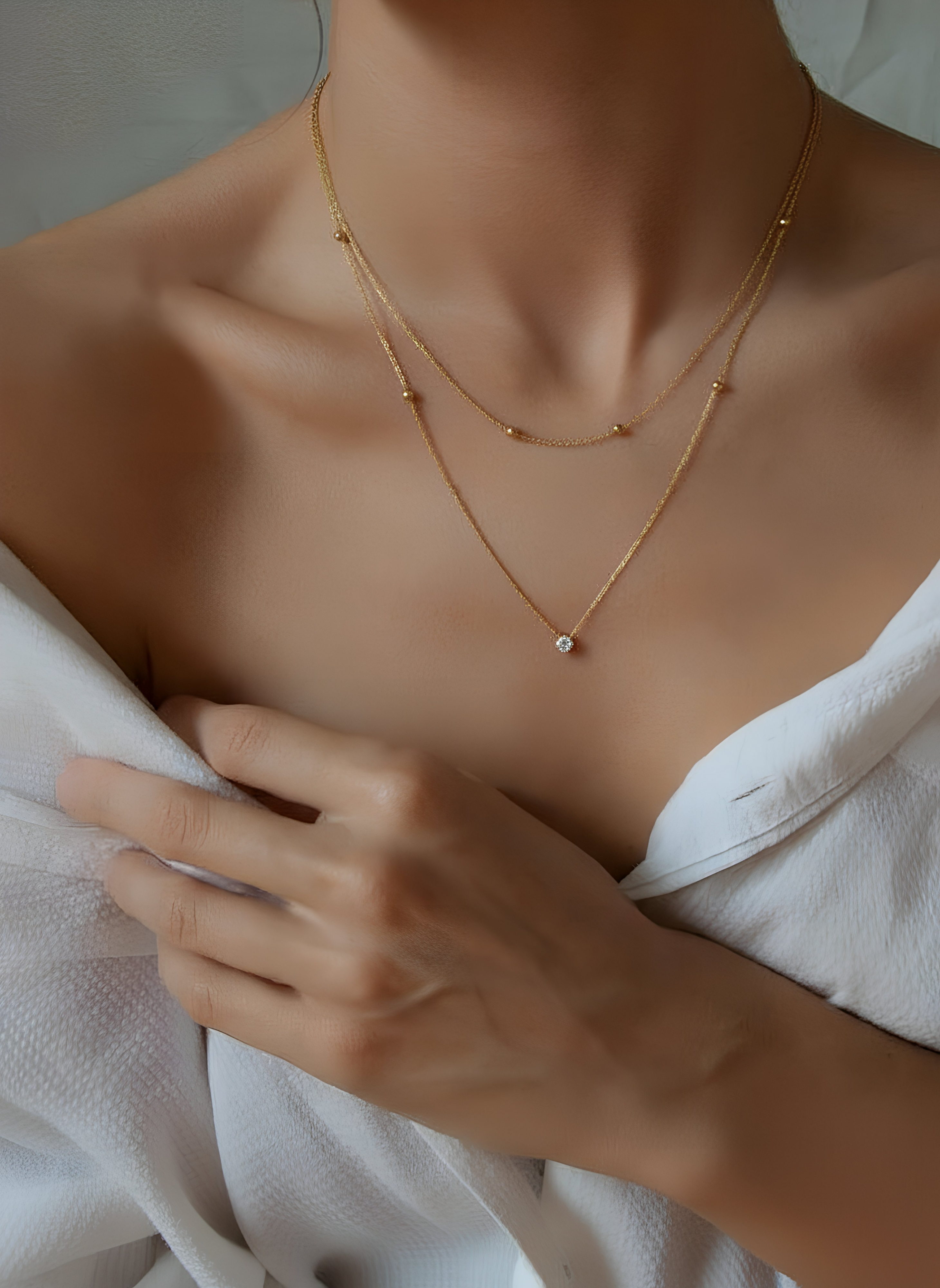 Glint Layered Necklace - Pabeena