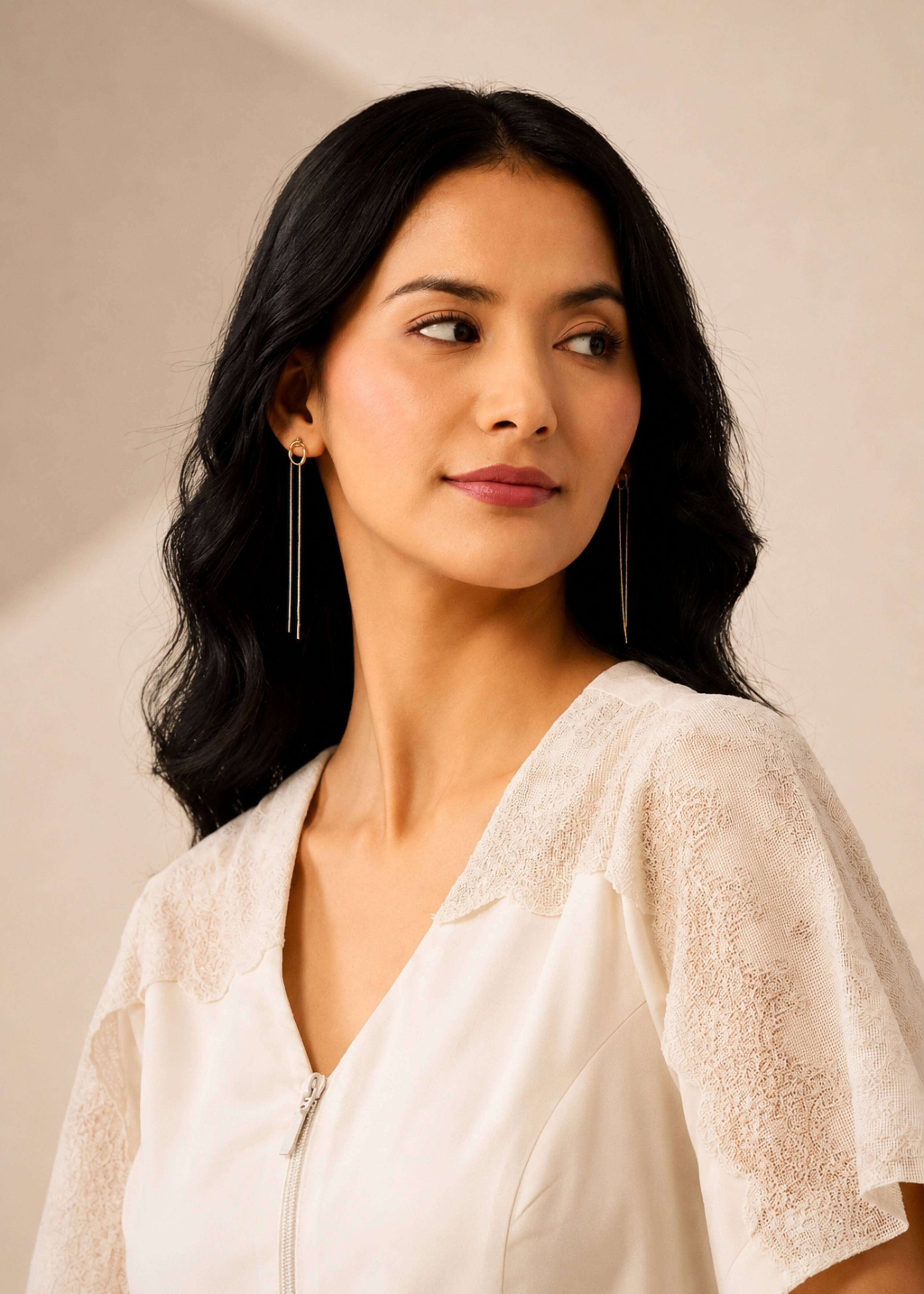 Knotelle Long Drop Earrings – view 5 – Pabeena