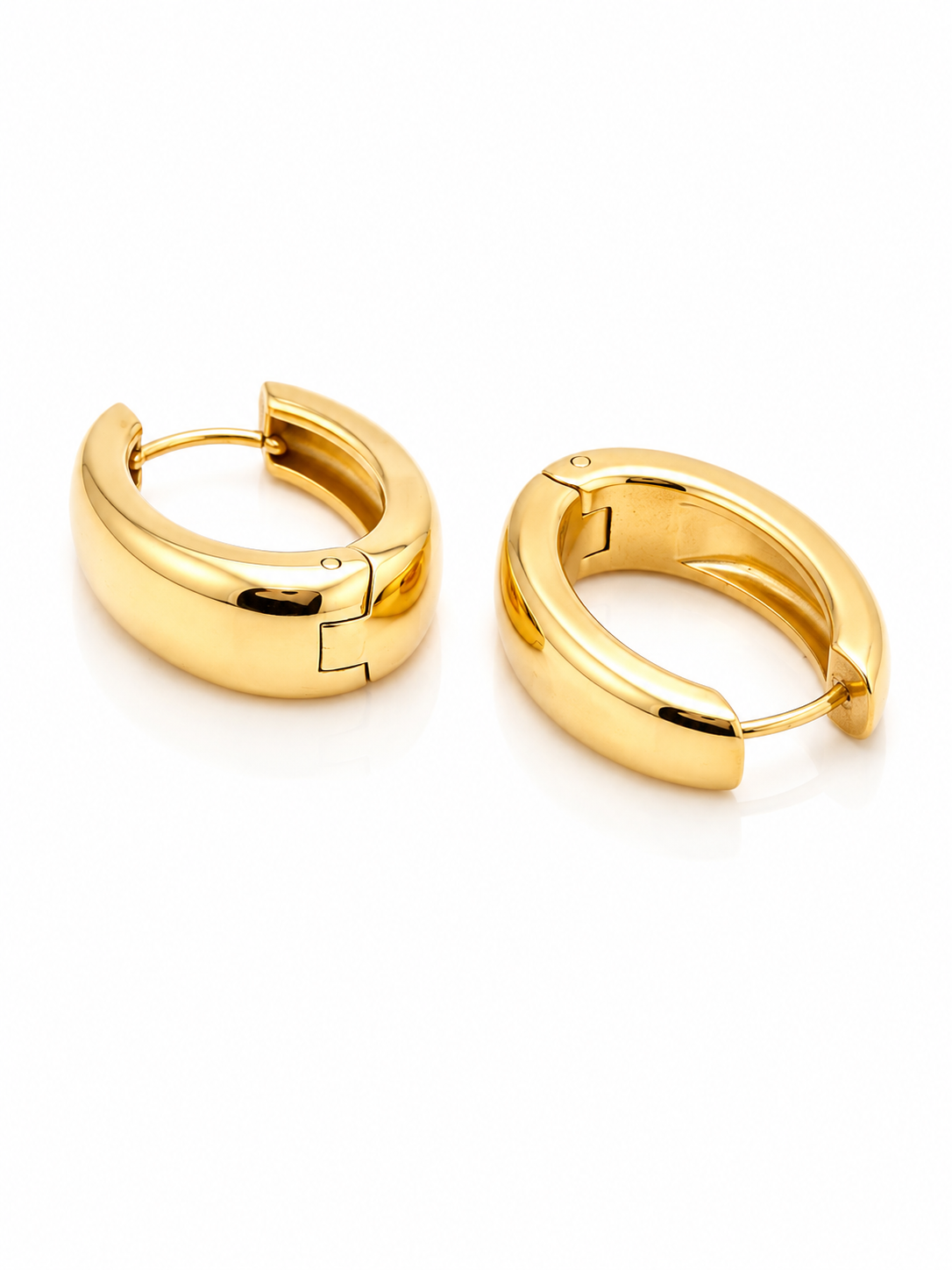 Lume Hoop Earrings – Gold Plated Chunky Hoops for Women – Pabeena