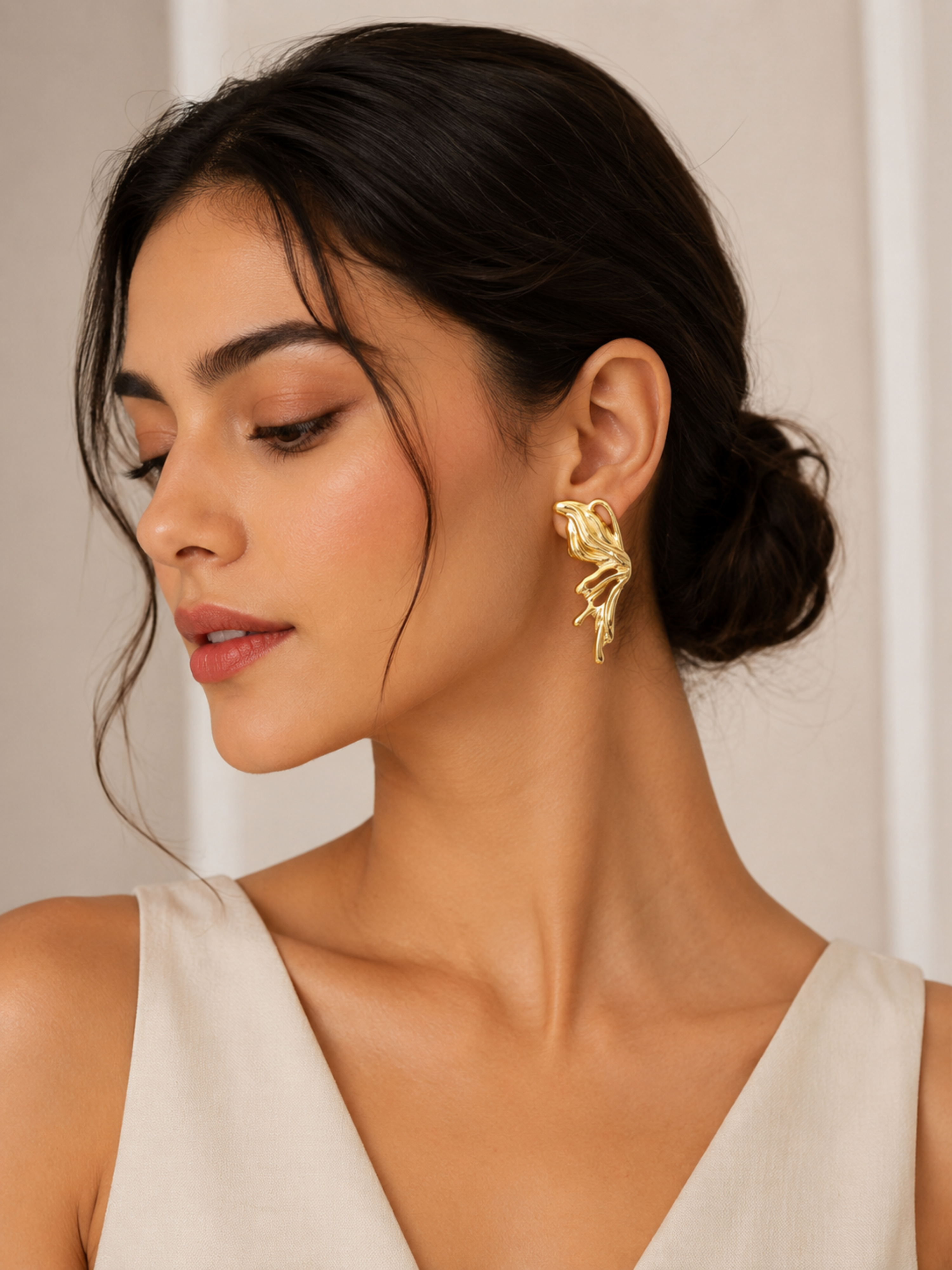 Molten Muse Stud Earrings – view 3 – Pabeena