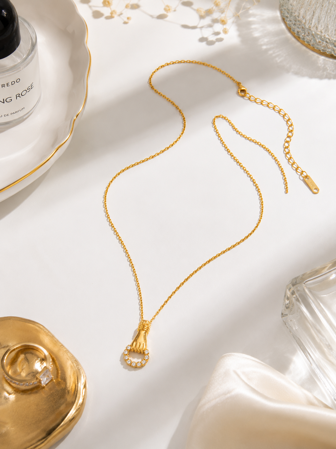 Divine Hand Pendant Necklace – view 3 – Pabeena