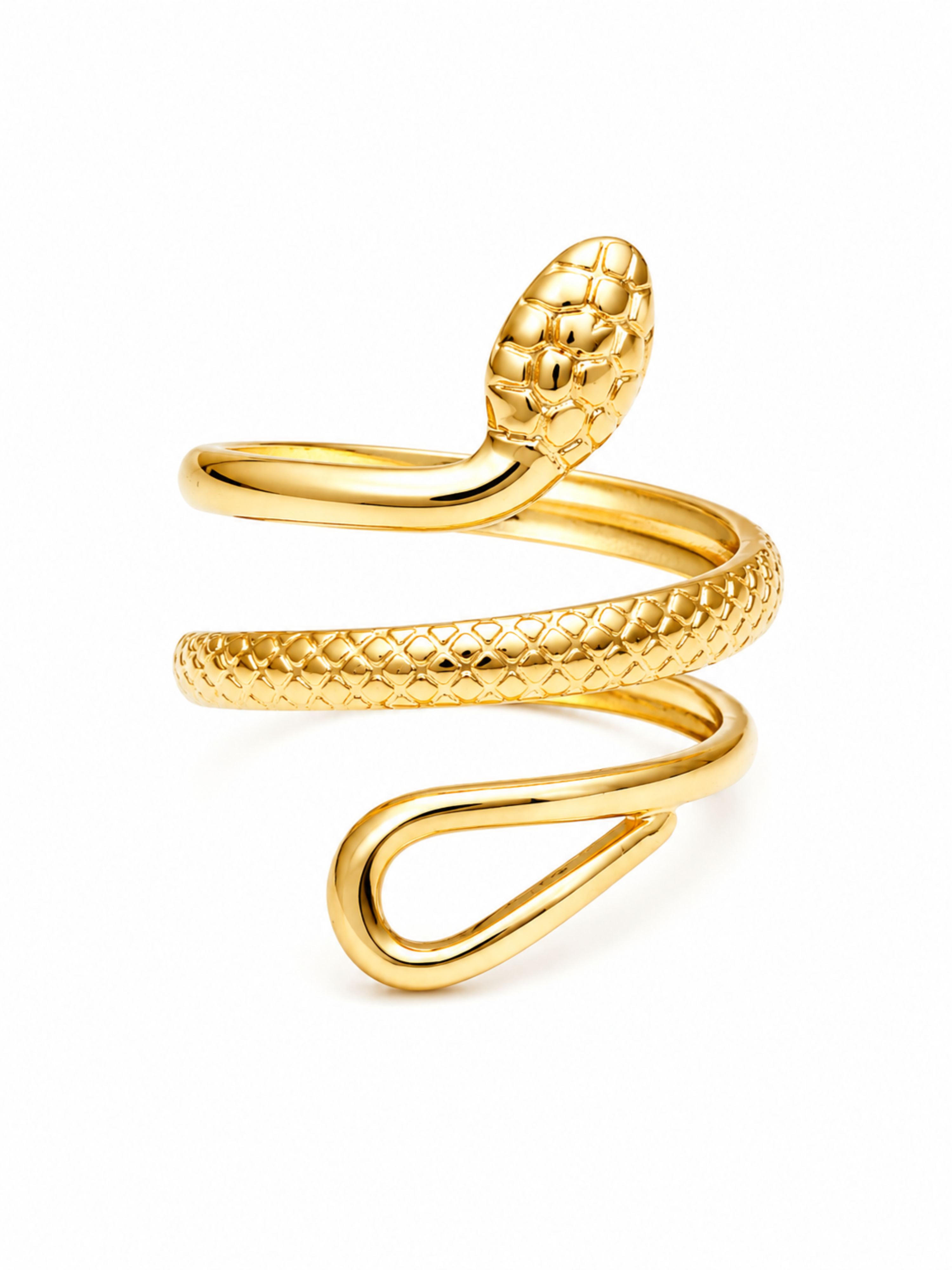 Serpent Coil Ring – Gold Plated Snake Ring for Women – Pabeena