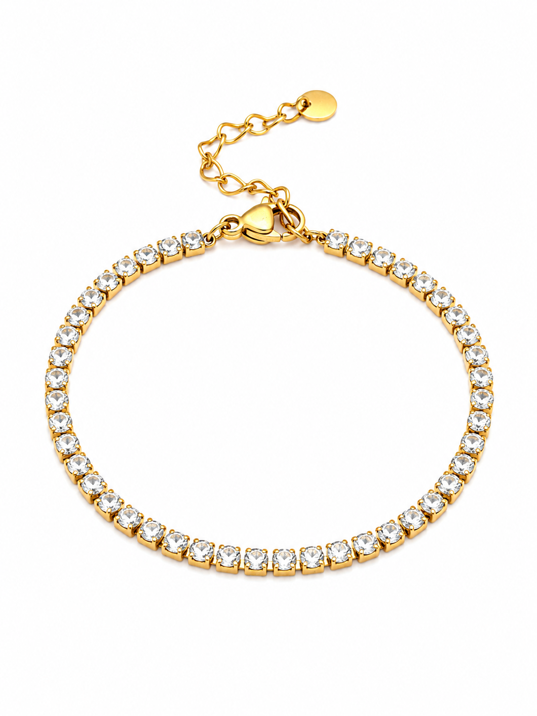 Eterna Tennis Bracelet – Gold Plated Zircon Tennis Bracelet – Pabeena