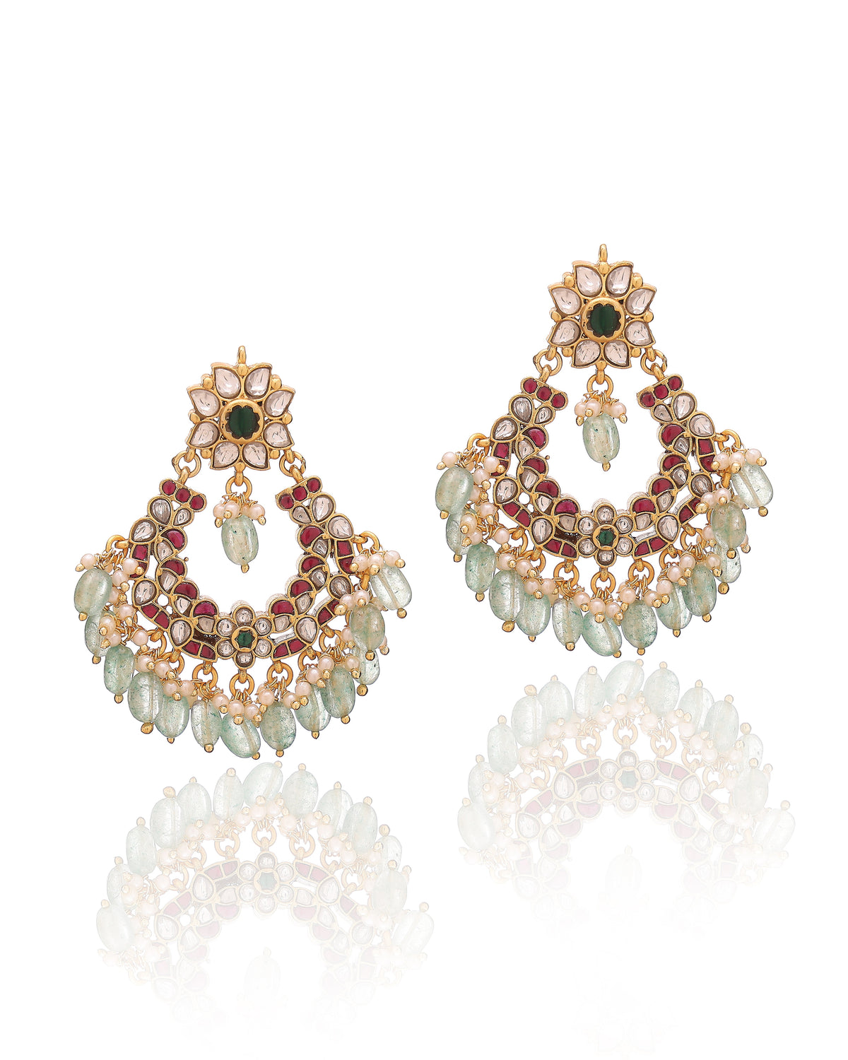 Zahra Dewdrop Chandbalis - Pabeena