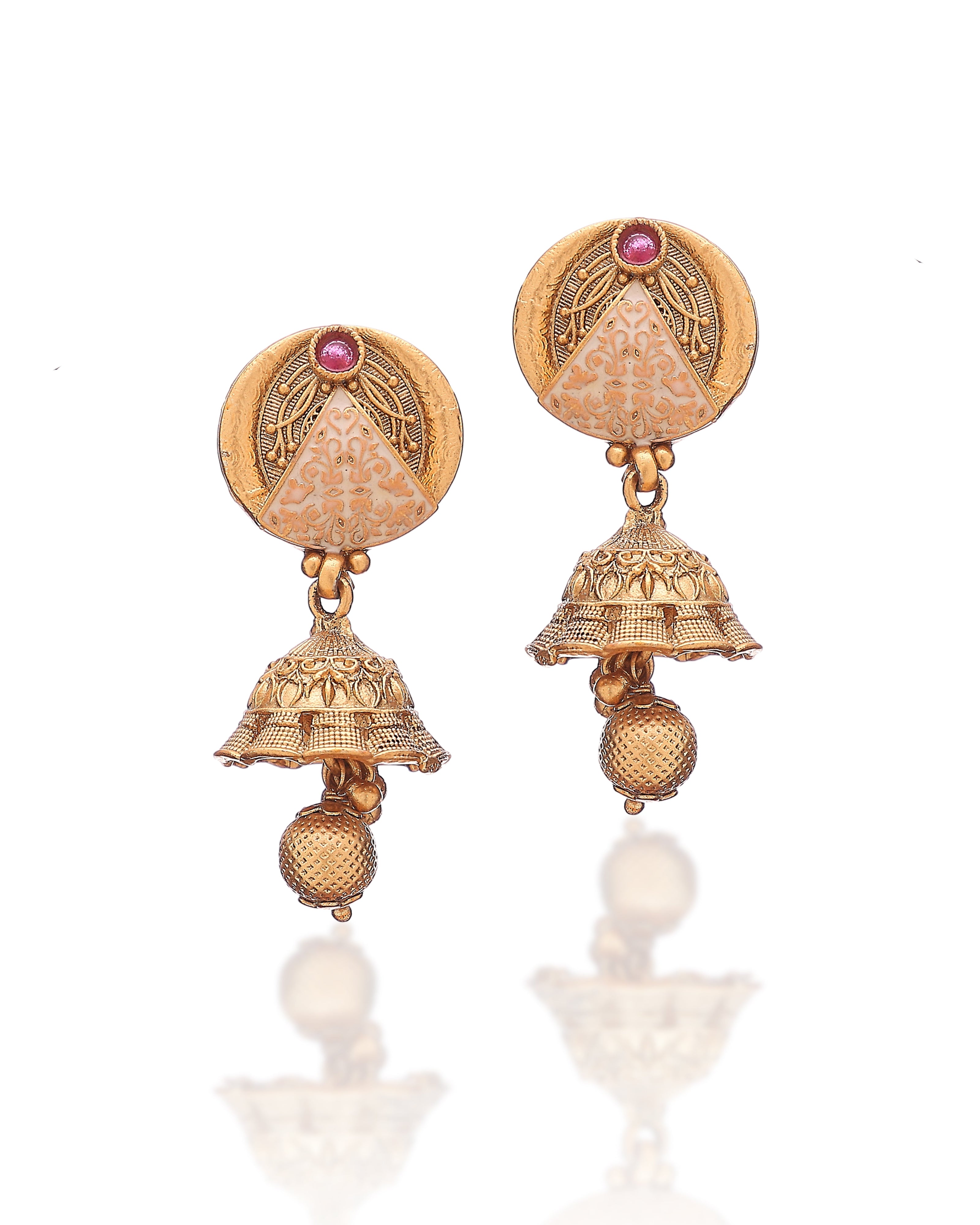 Varnika Etched Enamel Temple Set - Pabeena