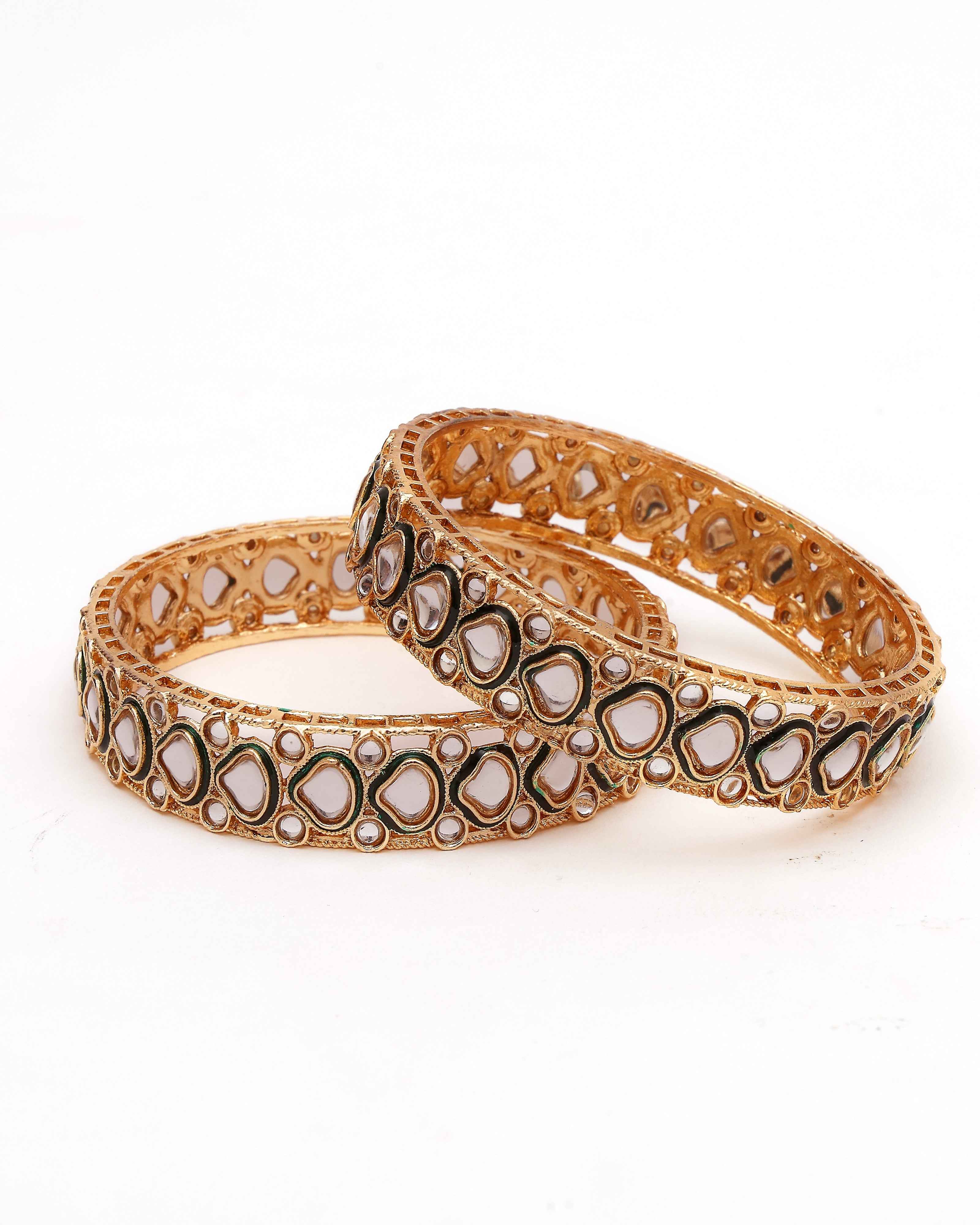 Aarohi Mughal Meenakari Kundan Bangles