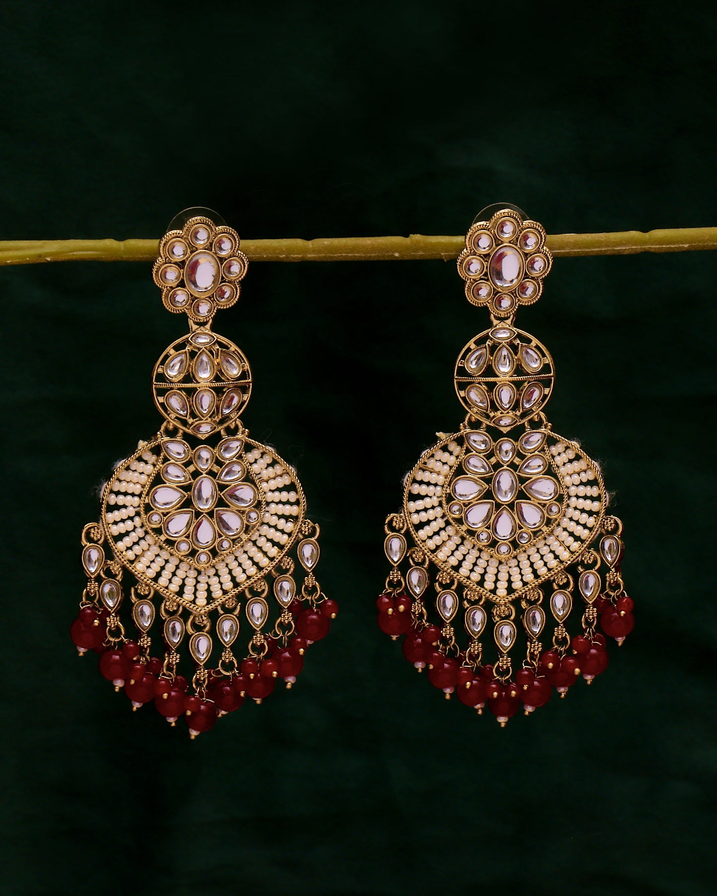 Aarohi Kundan Veil Drops
