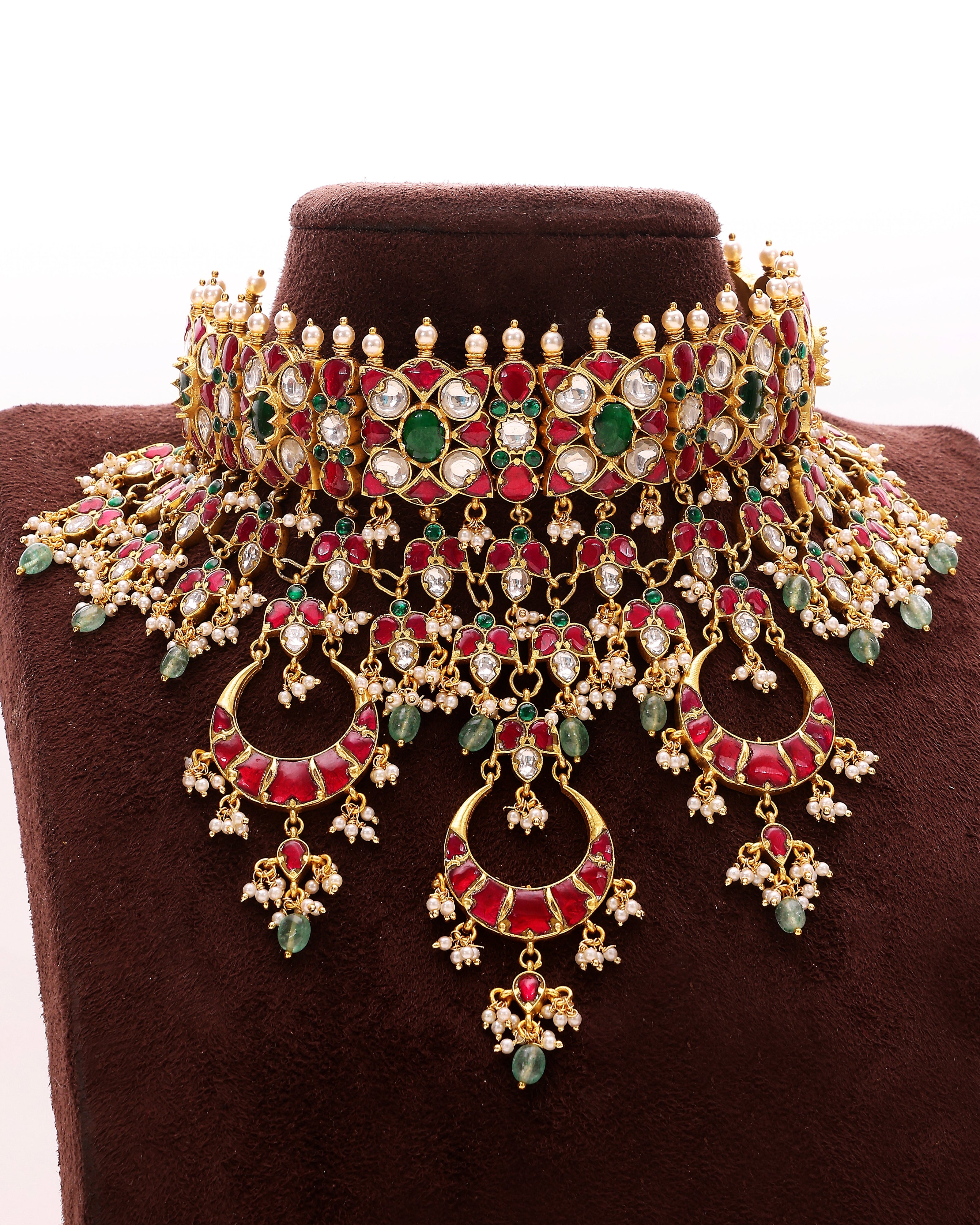 Rajvanta Regal Polki Choker Set - Pabeena