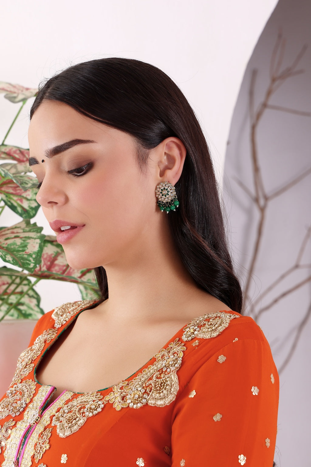 Pachha Gul Mandala Earrings - Pabeena