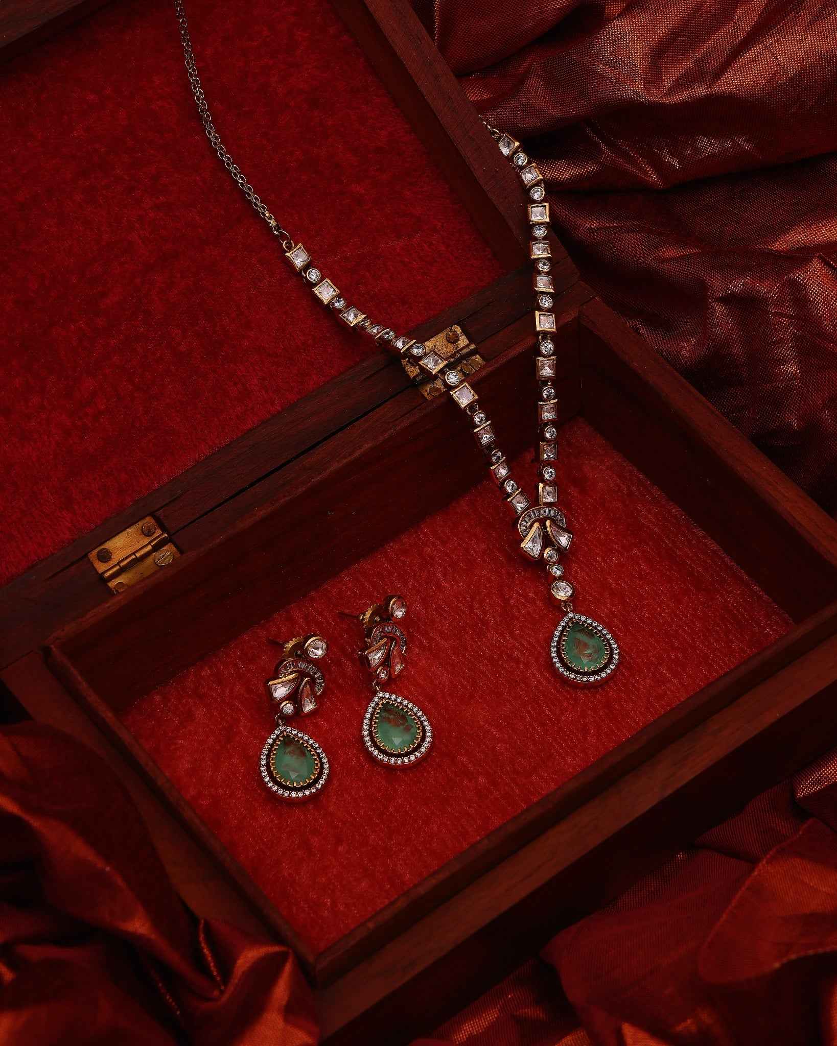 Emerald Muse Moissanite Drop Set