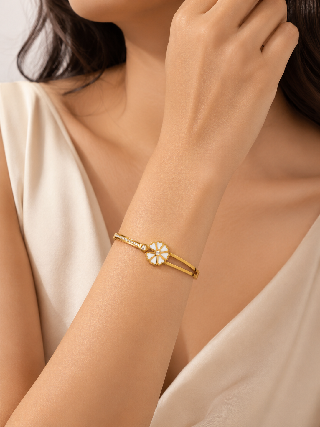 Bloom Grace Bangle – view 2 – Pabeena
