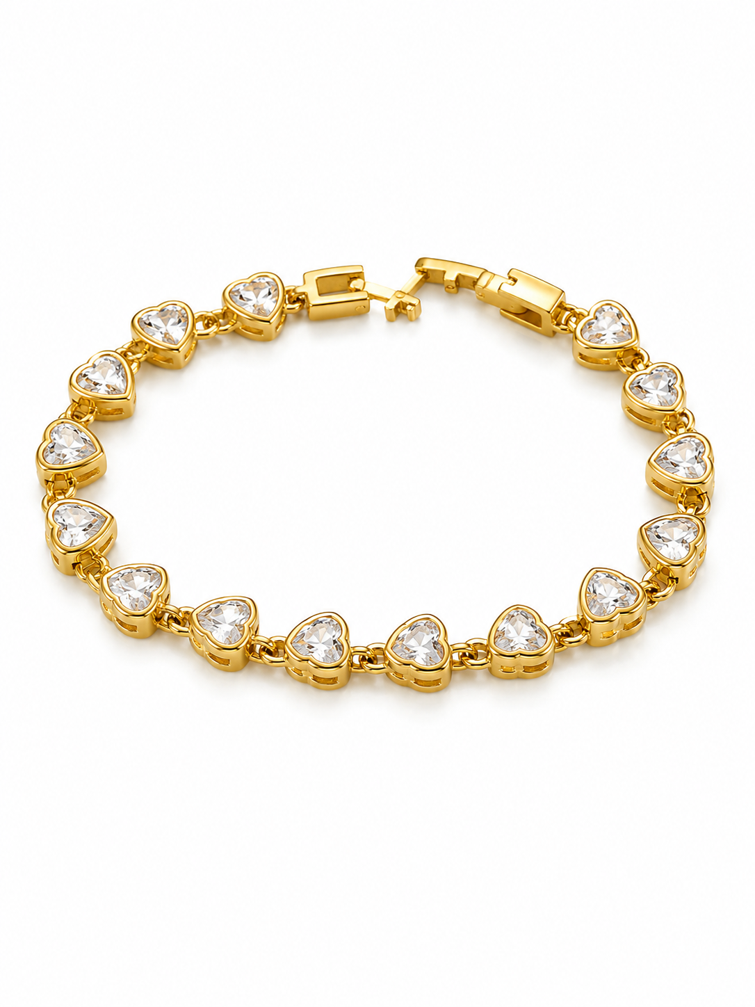 Amour Heart Tennis Bracelet – view 4 – Pabeena