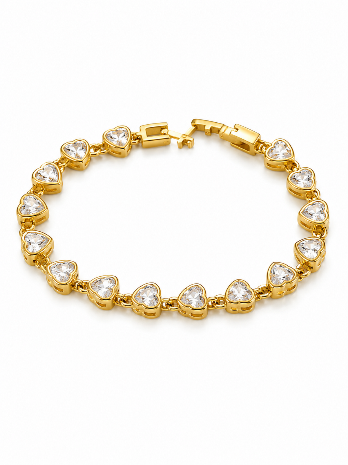Amour Heart Tennis Bracelet – view 4 – Pabeena