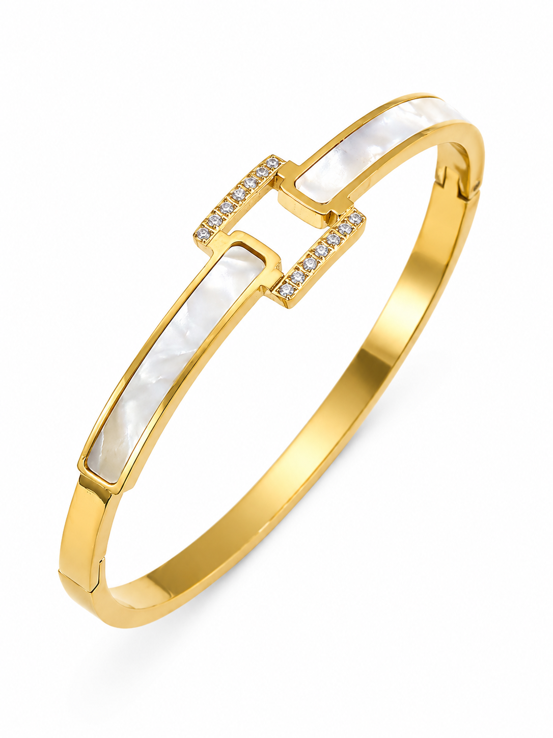 Aurora Pearl Luxe Bangle – Gold Plated Pearl Bangle for Women – Pabeena