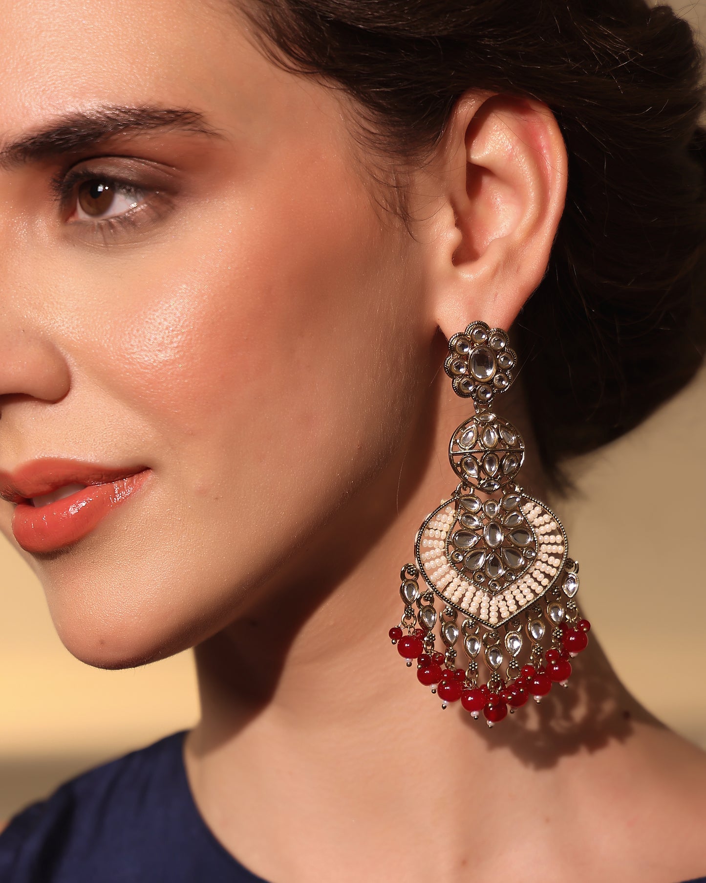 Aarohi Kundan Veil Drops