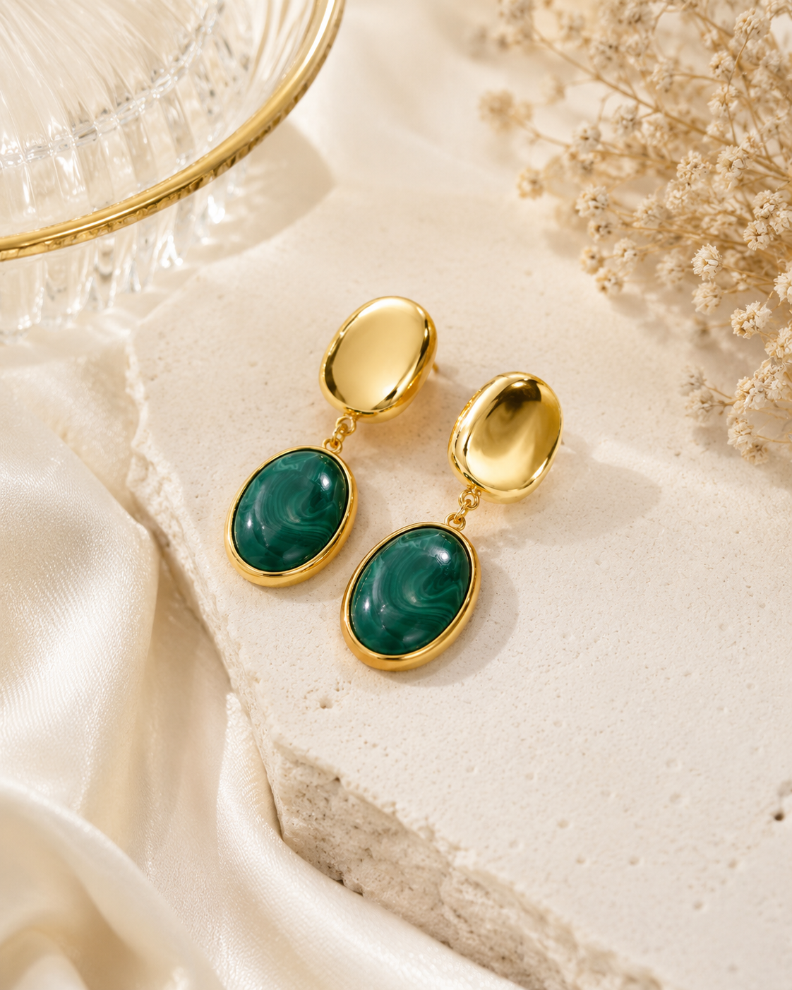 Verde Luxe Drop Earrings – view 3 – Pabeena