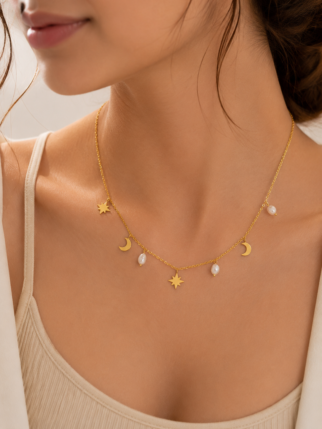 Midnight Bloom Necklace – view 2 – Pabeena