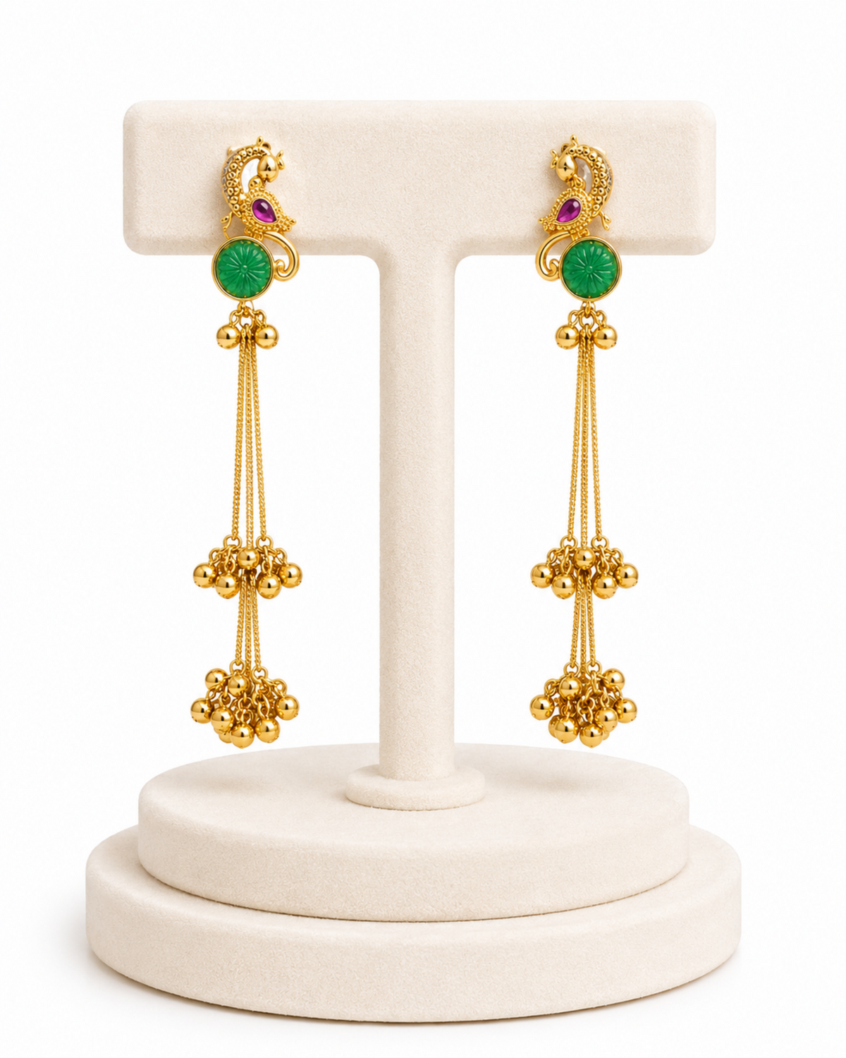 Neelam Noor Long Tassel Earrings - Pabeena