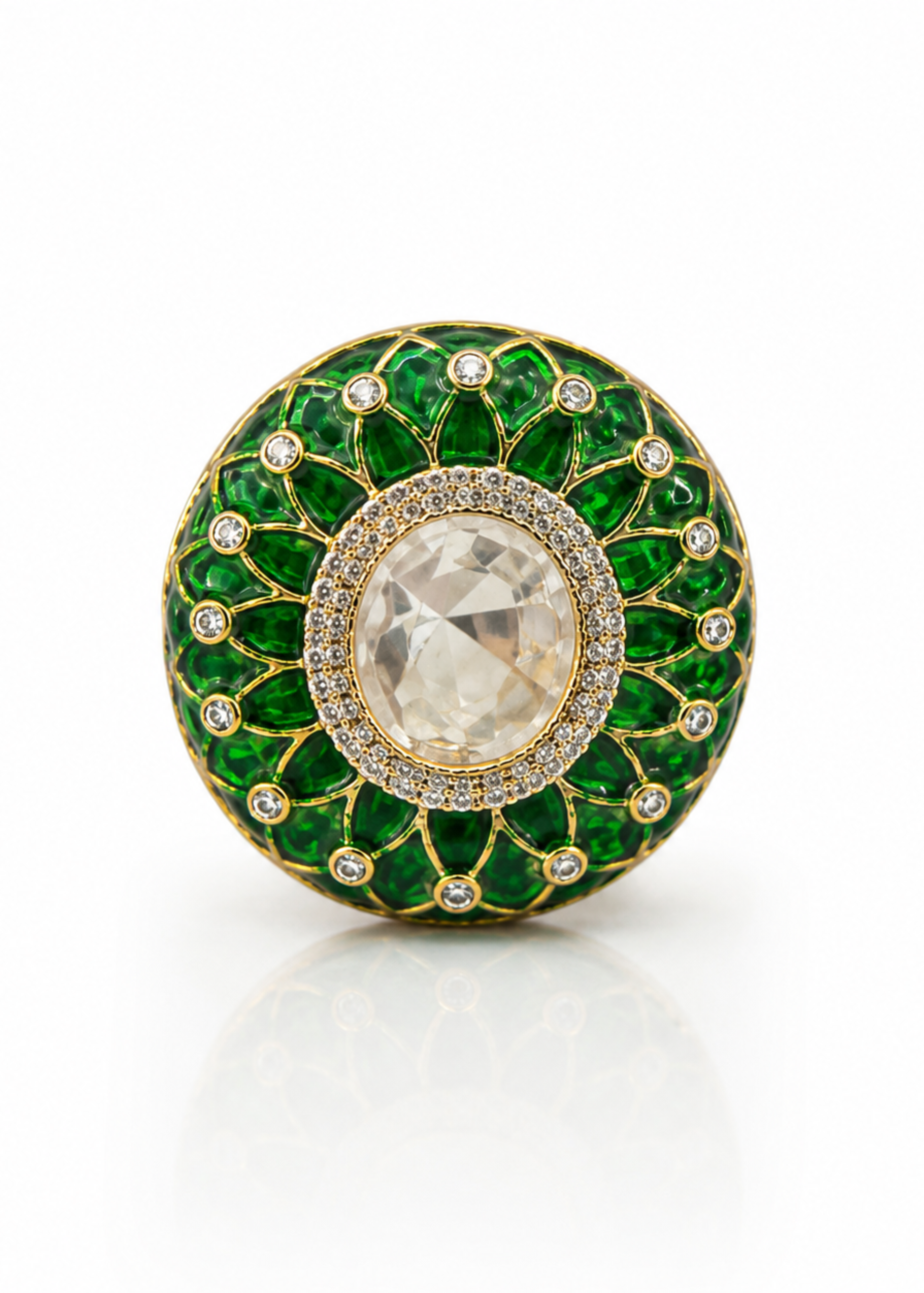 Emerald Noor Statement Ring - Pabeena