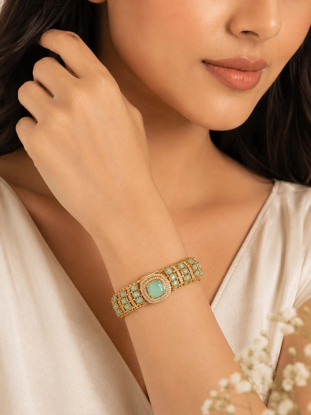 Mint Royale Statement Cuff – view 2 – Pabeena
