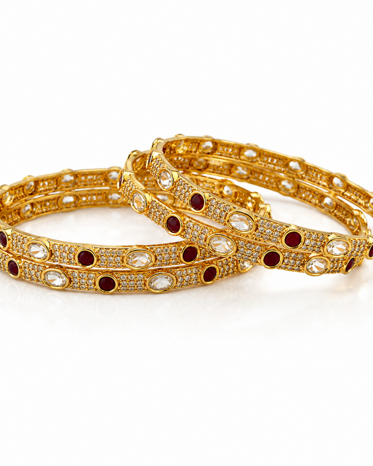 Riwaayat Ruby Grace Bangle Set - Pabeena