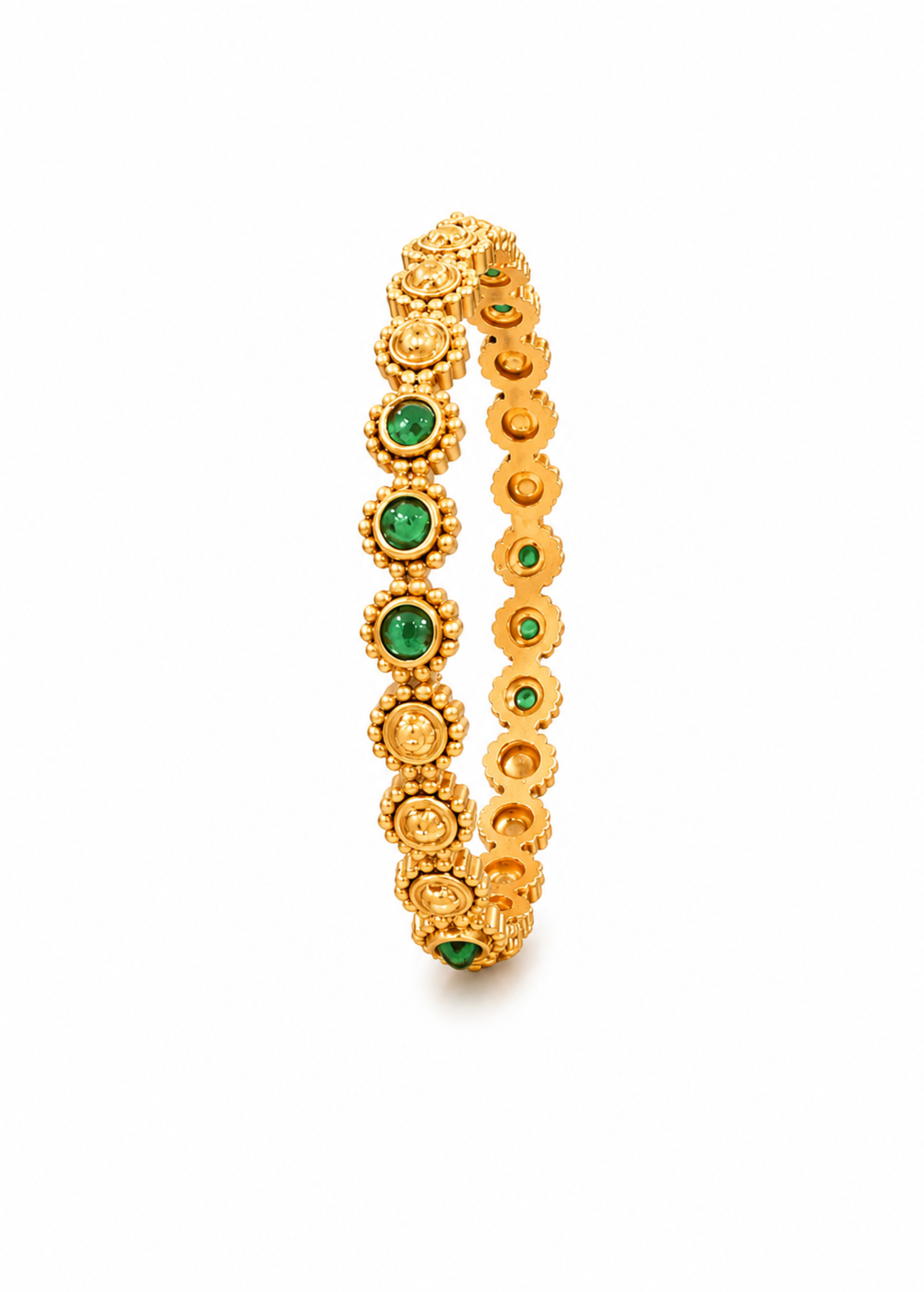 Emerald Heritage Bangles Set - Pabeena