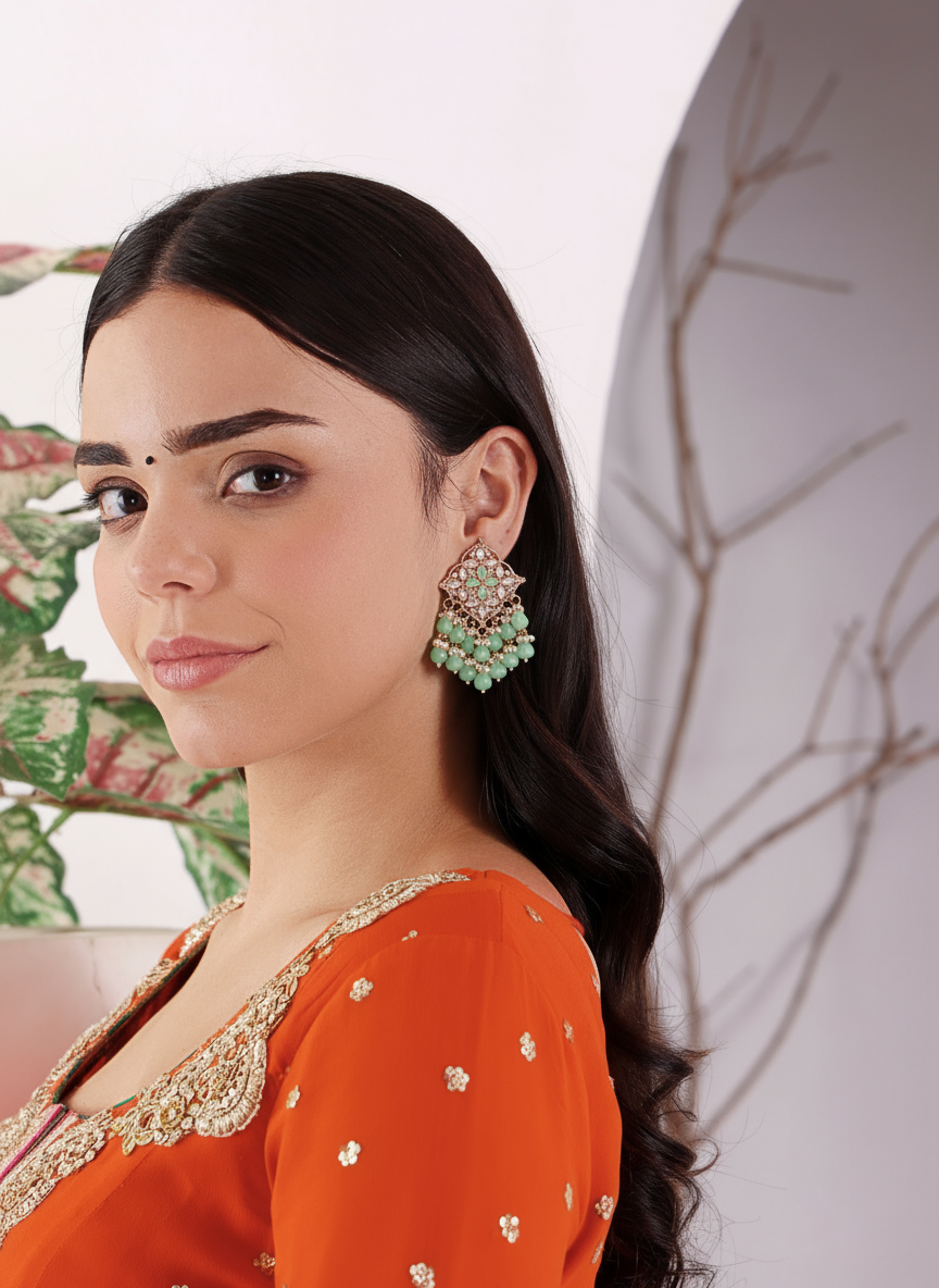 Panna Palki Earrings - Pabeena