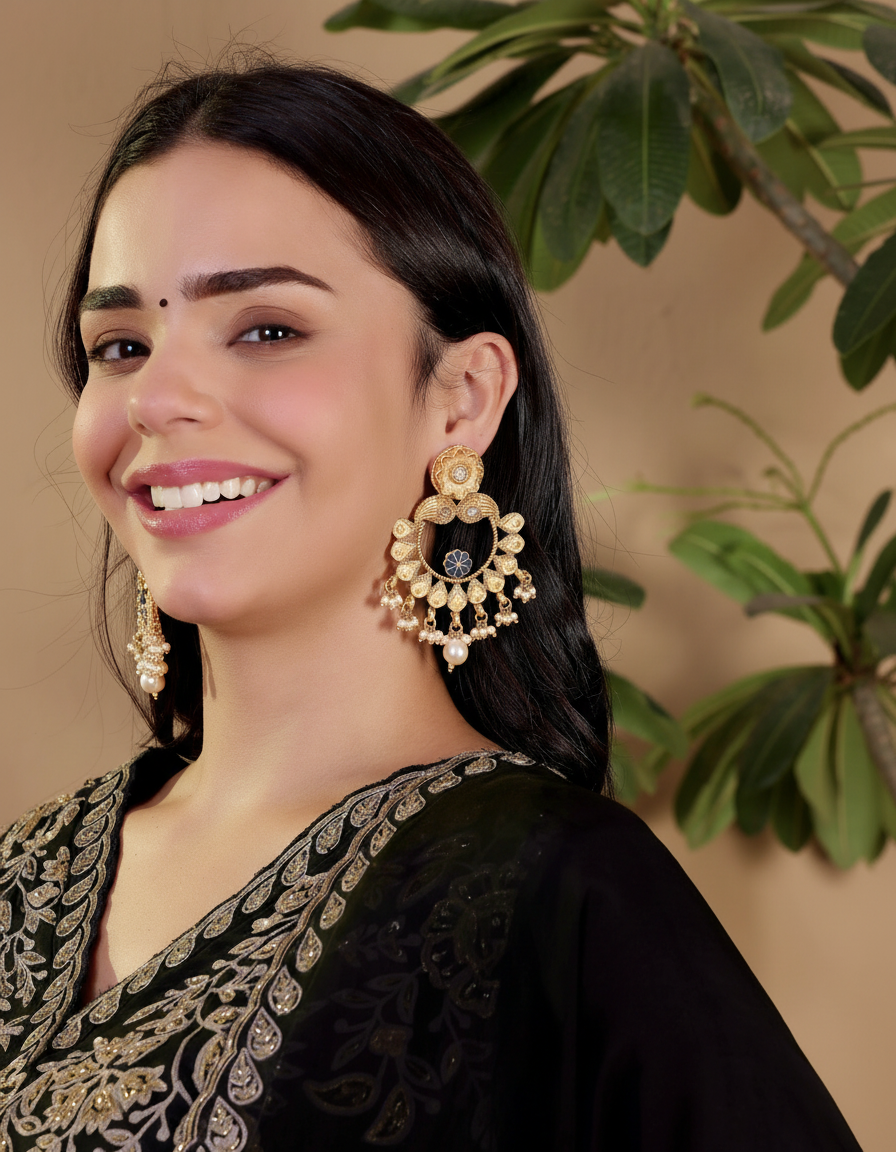 Noor Guldaan Chand Earrings - Pabeena