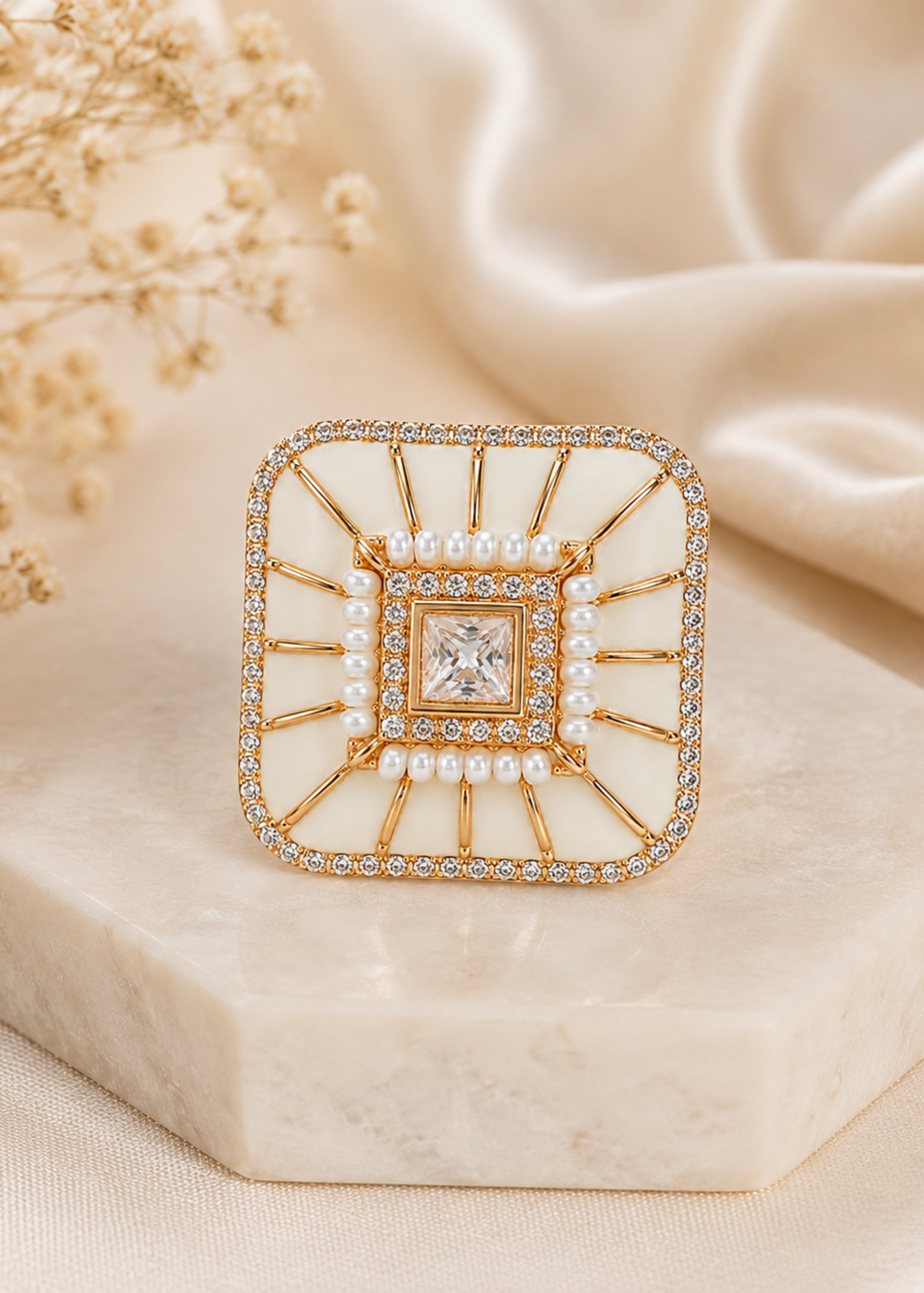 Pearl Radiance Statement Ring - Pabeena