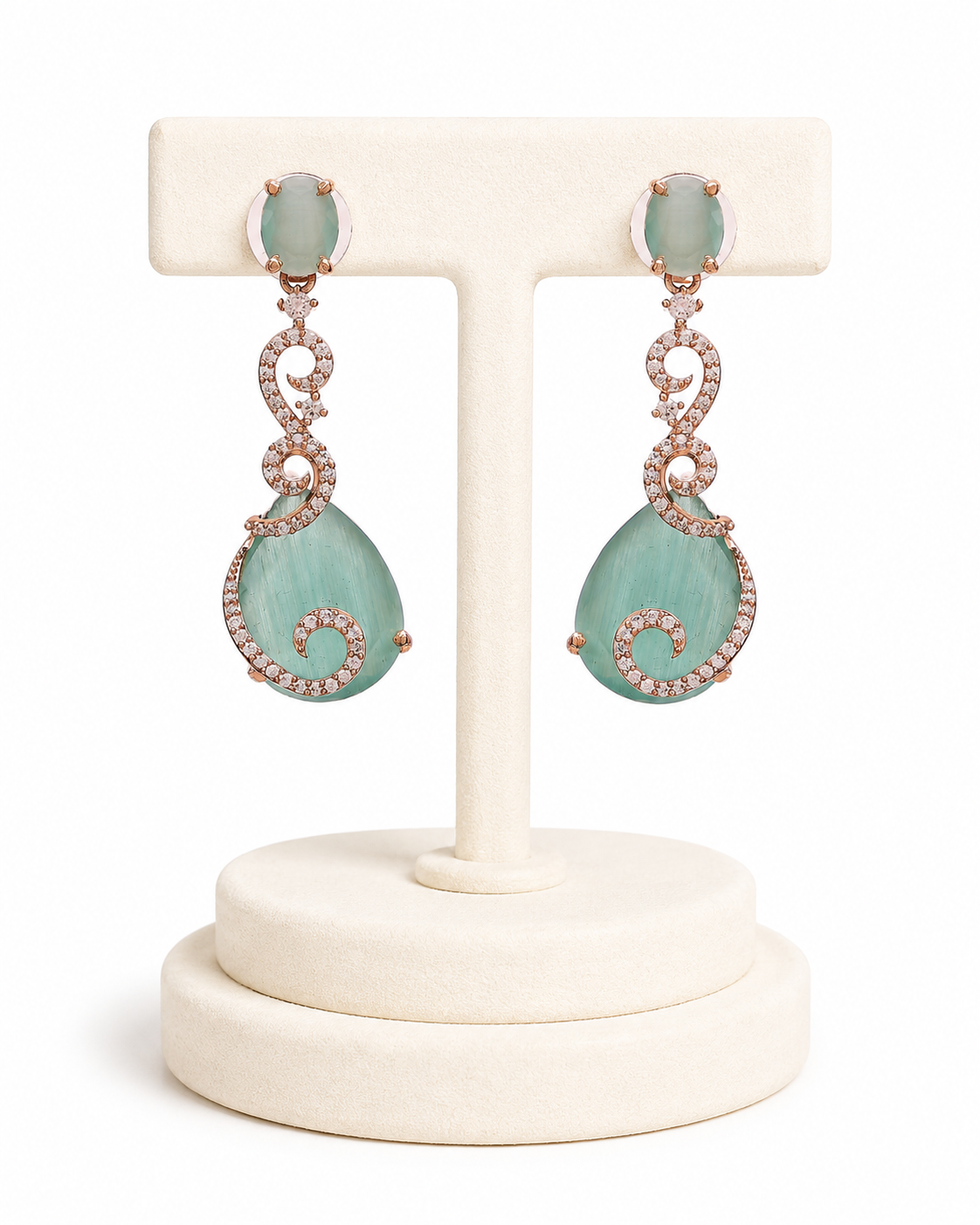 Celesta Aqua Spiral Drops - Pabeena