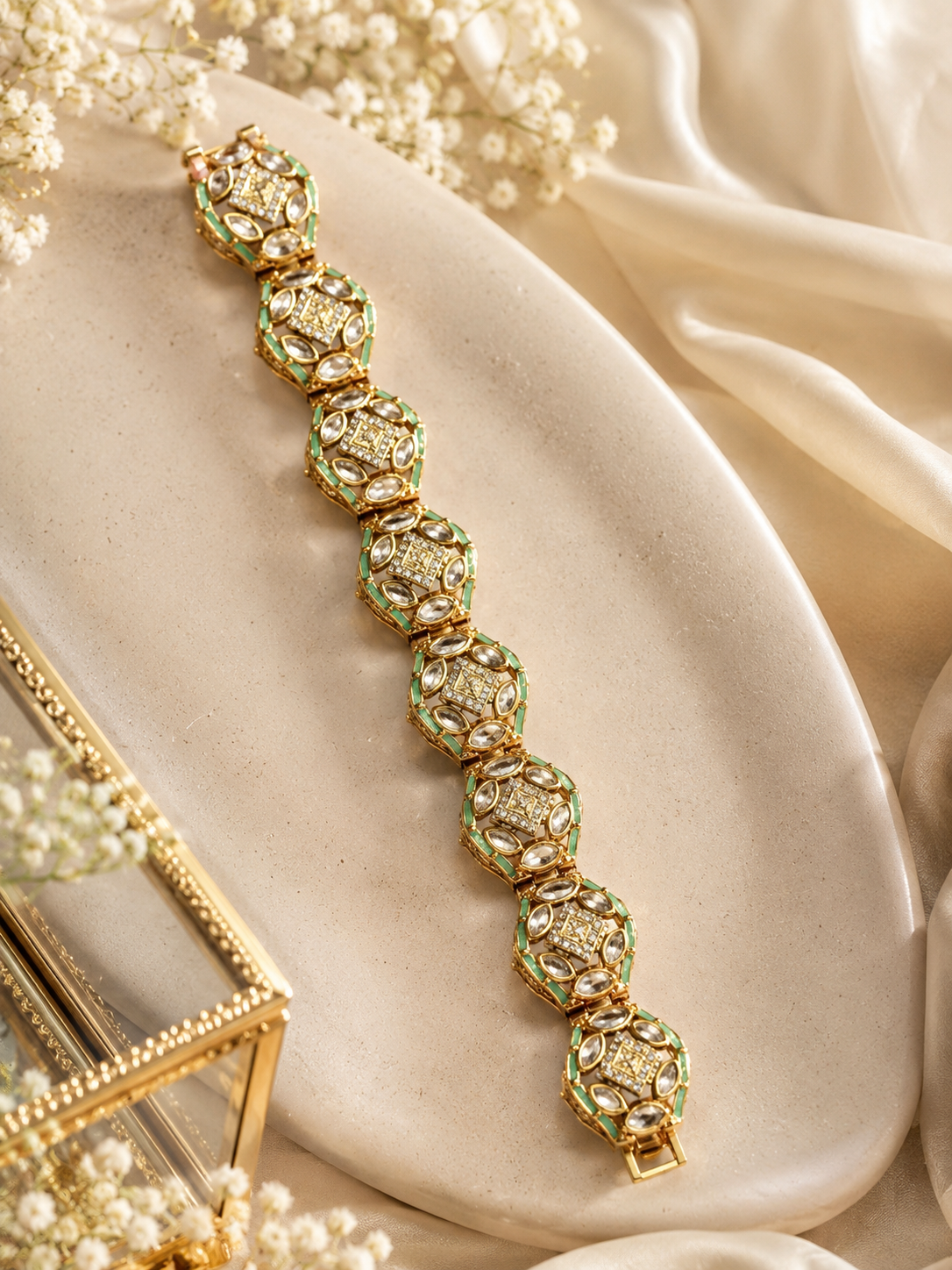 Meher Mint Heritage Bracelet – view 3 – Pabeena