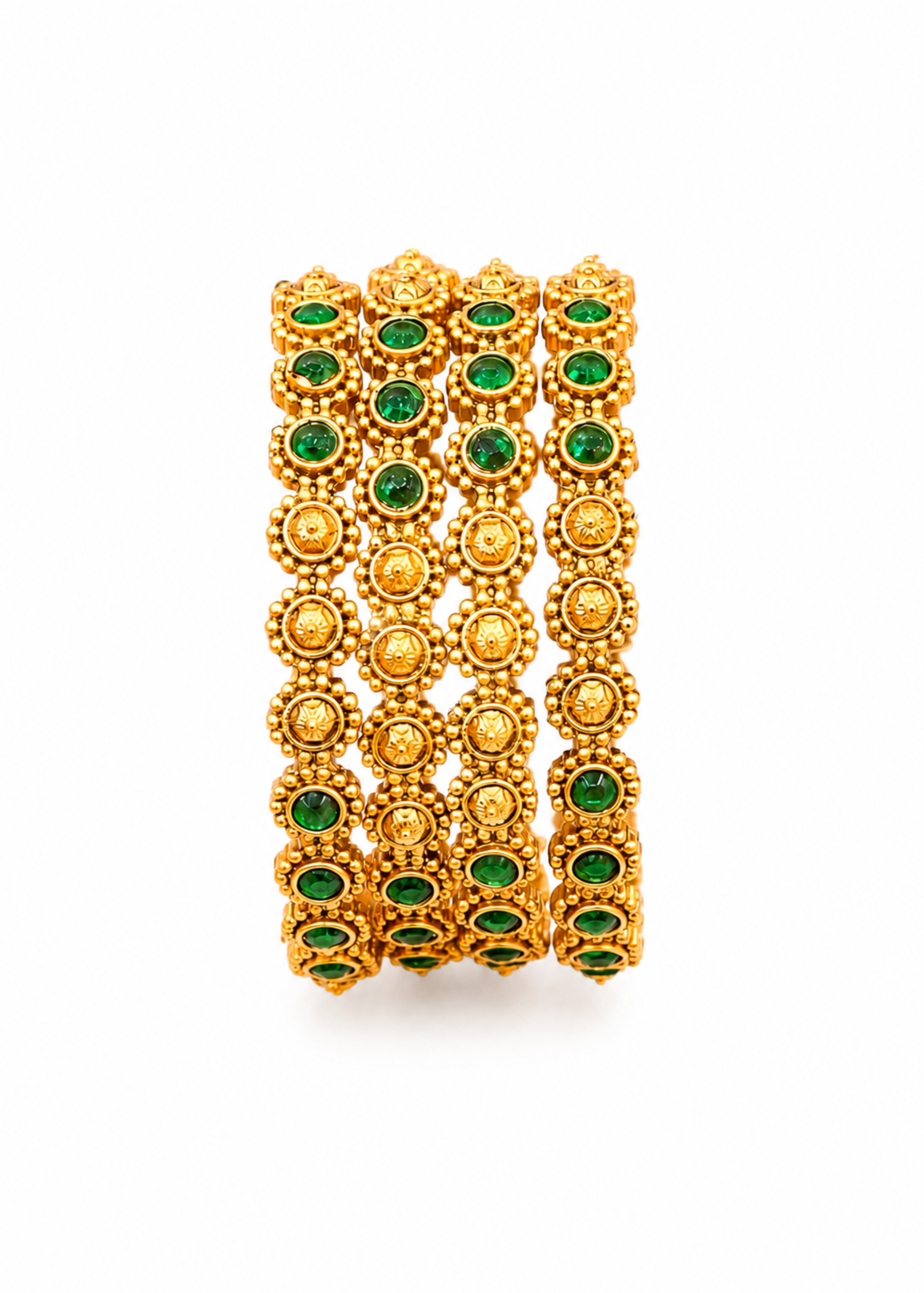 Emerald Heritage Bangles Set - Pabeena
