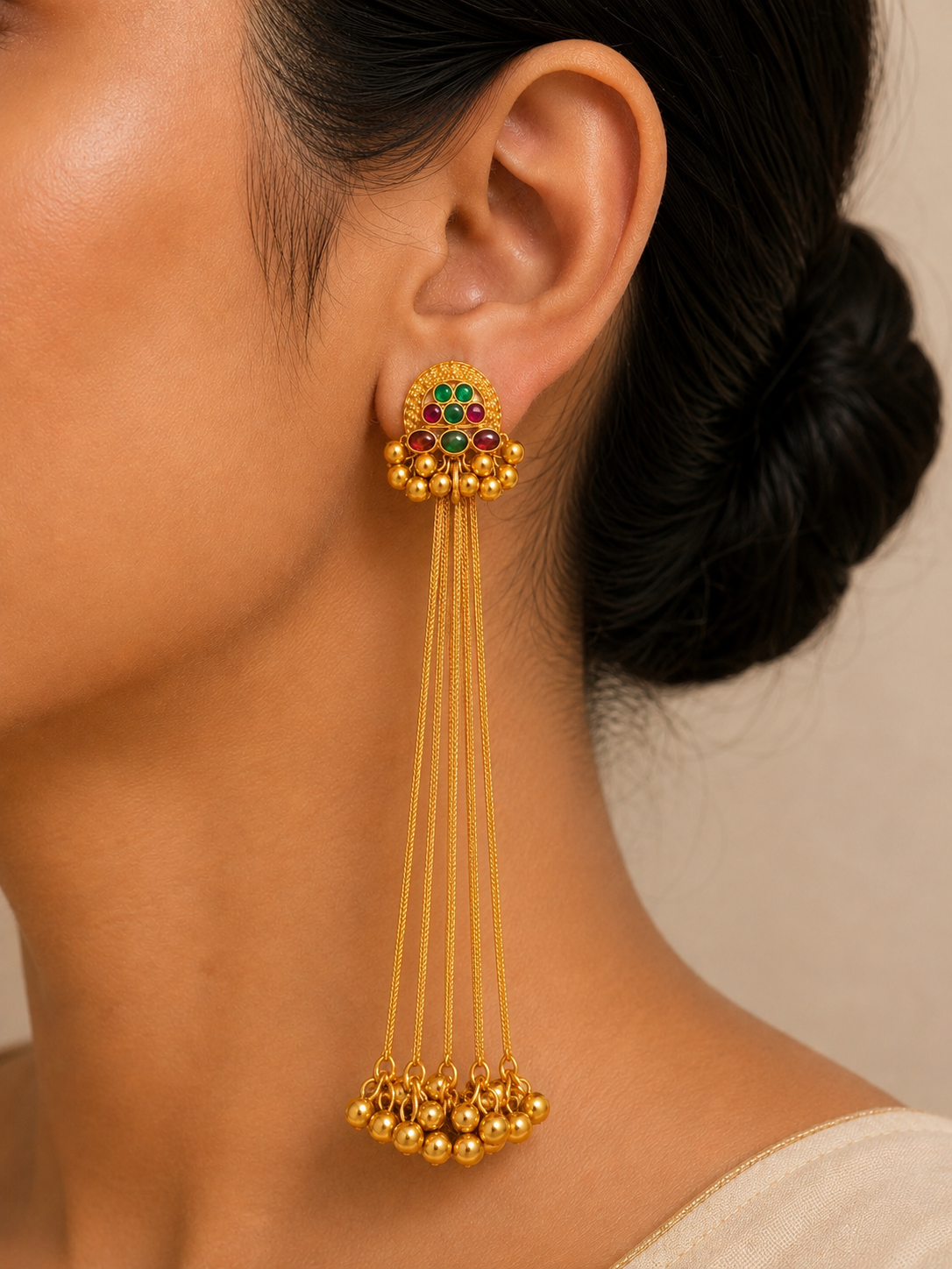 Rangoli Sutra Tassel Earrings - Pabeena