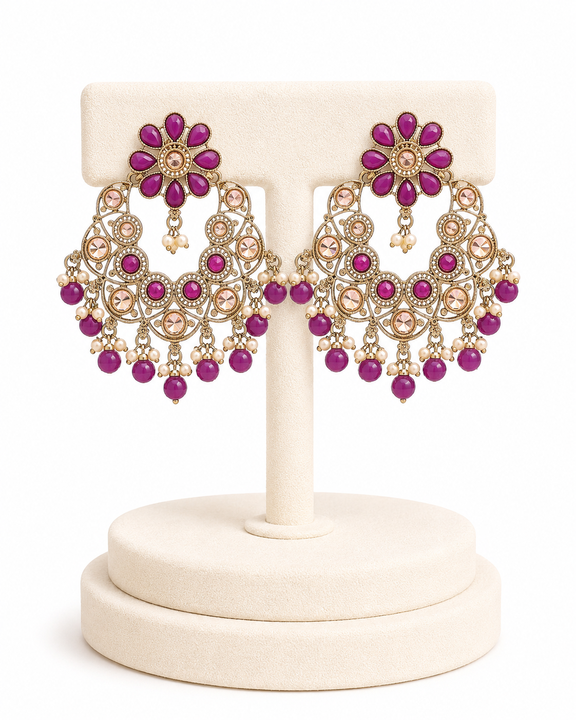 Gulroshan Mirror Chandbalis - Pabeena