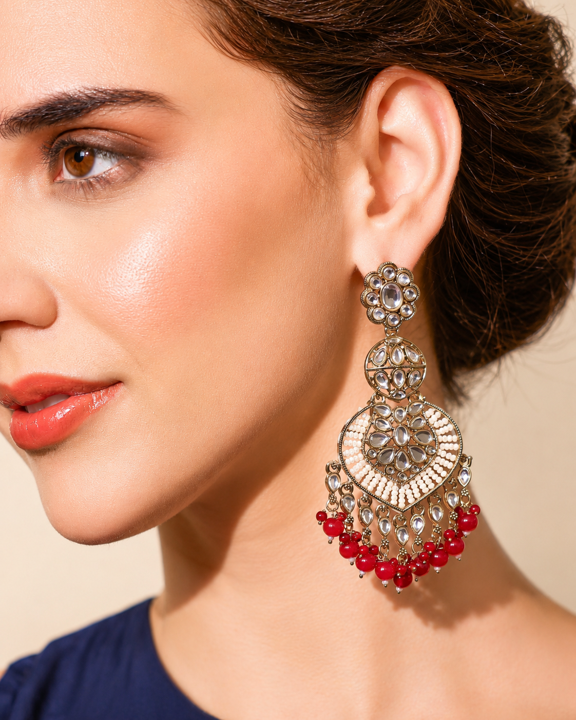 Aarohi Kundan Veil Drops - Pabeena