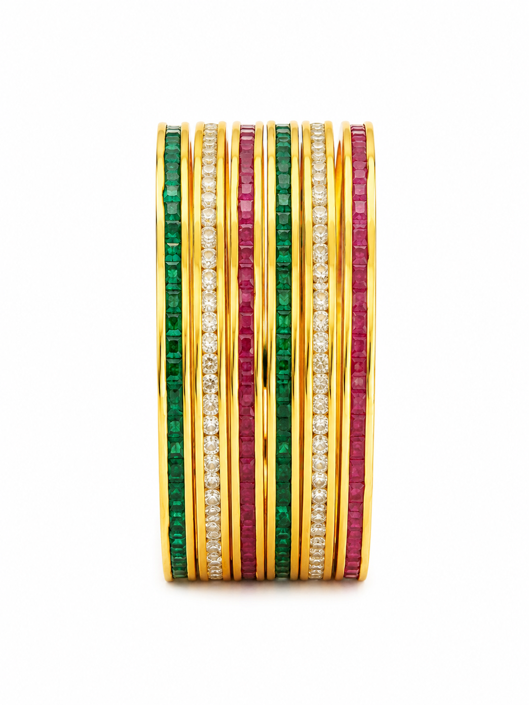 Navrang Luxe Slim Bangle Stack – view 4 – Pabeena
