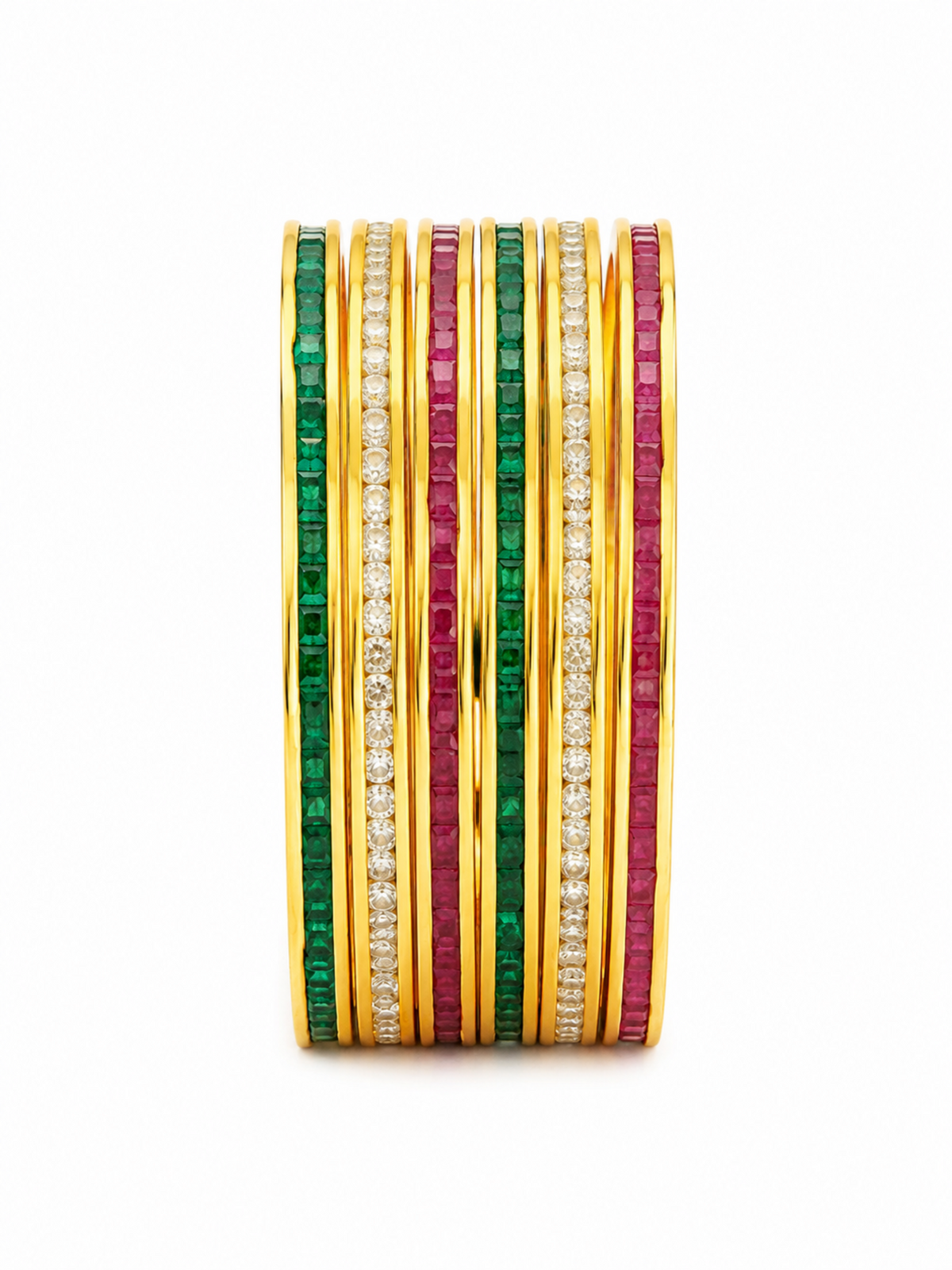 Navrang Luxe Slim Bangle Stack – view 4 – Pabeena