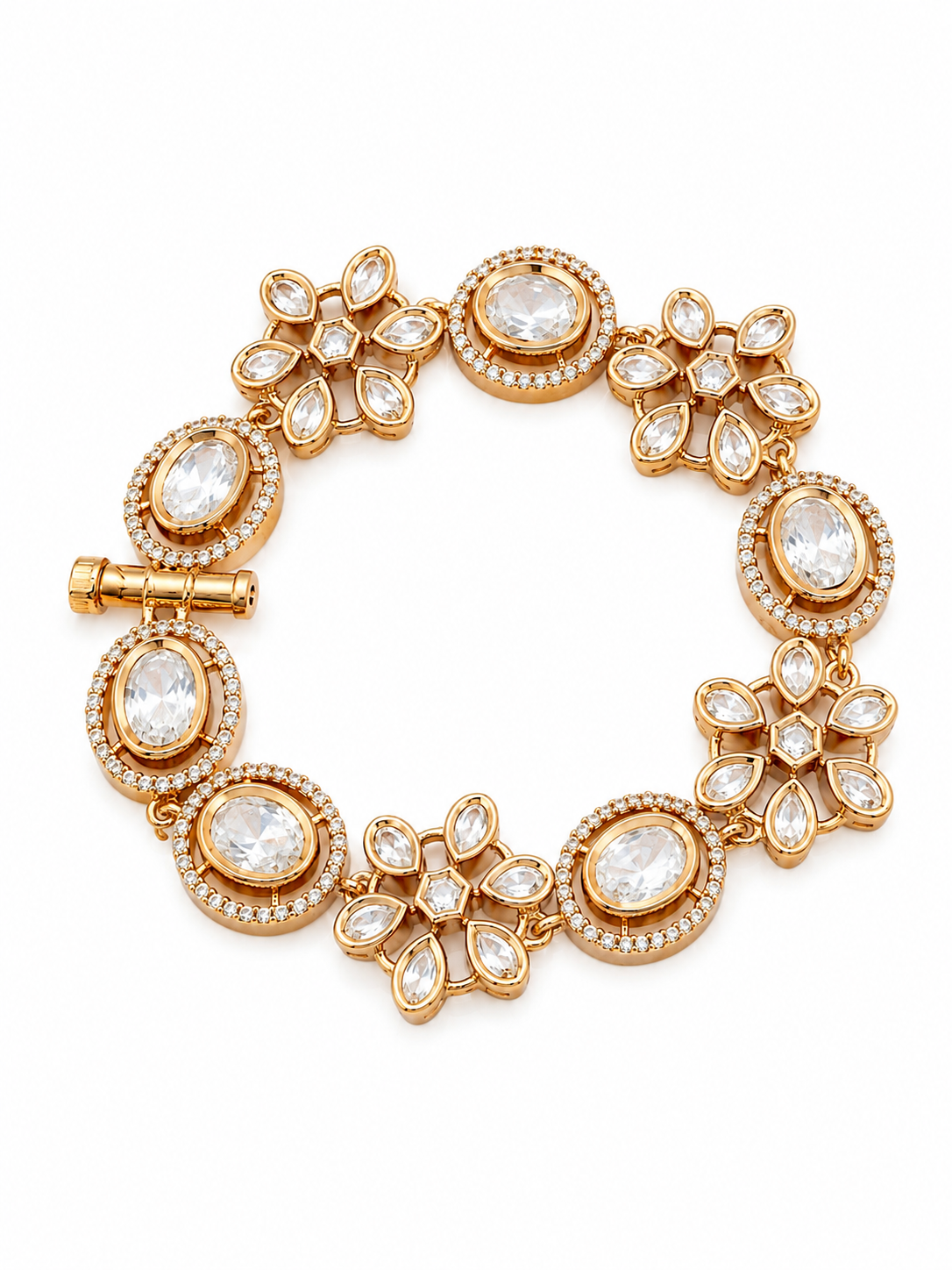 Blossom Royale Crystal Bracelet – Rose Gold Floral Zircon Bracelet – Pabeena