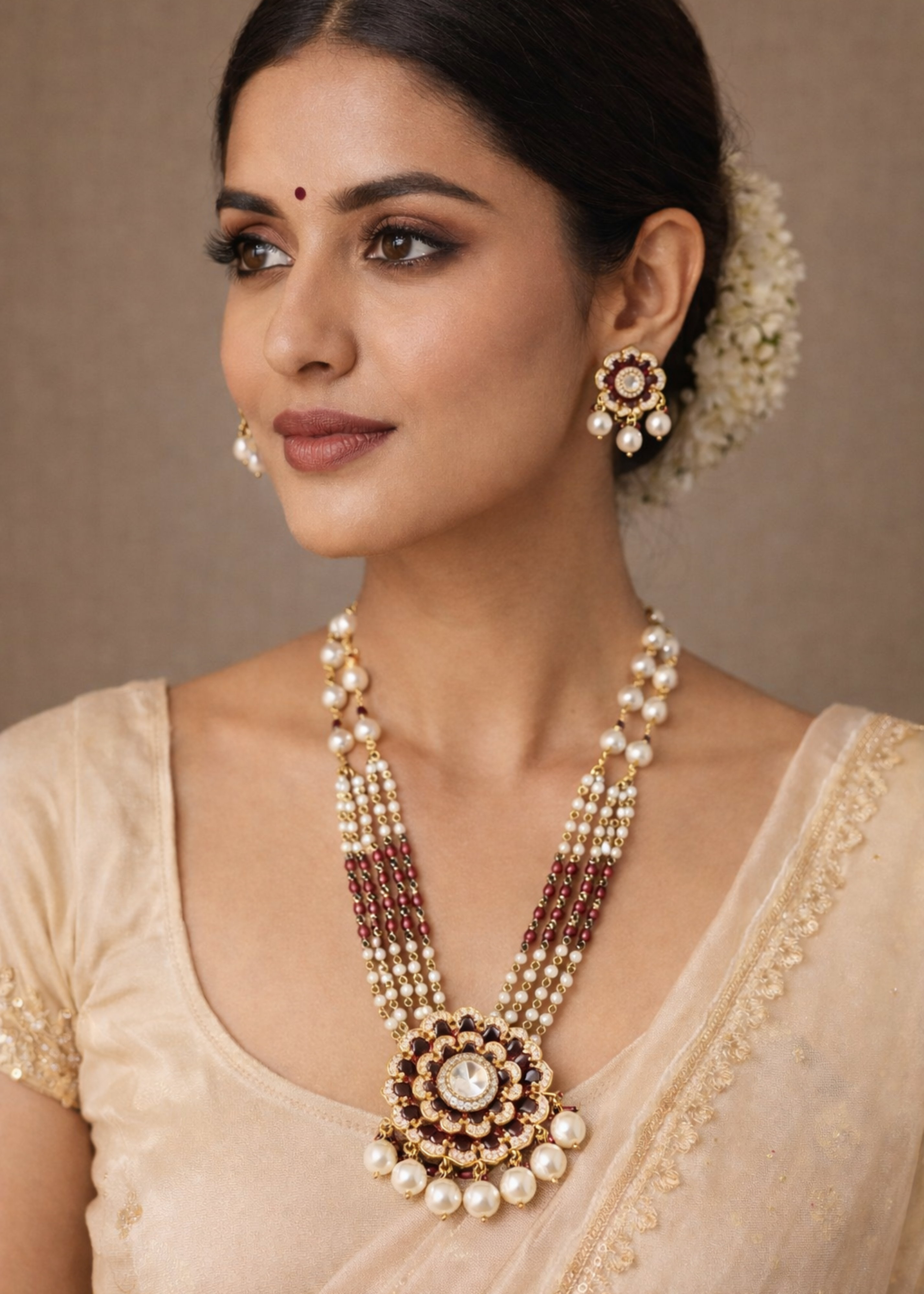 Ruby Pearl Blossom Set - Pabeena